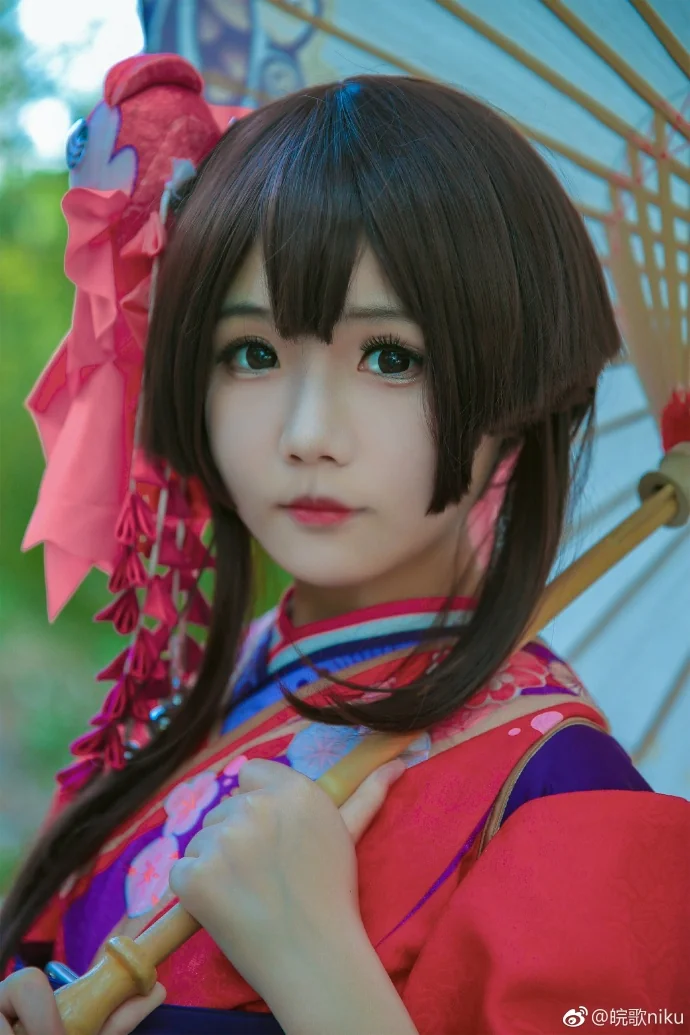 阴阳师神乐COS写真，萌妹子
