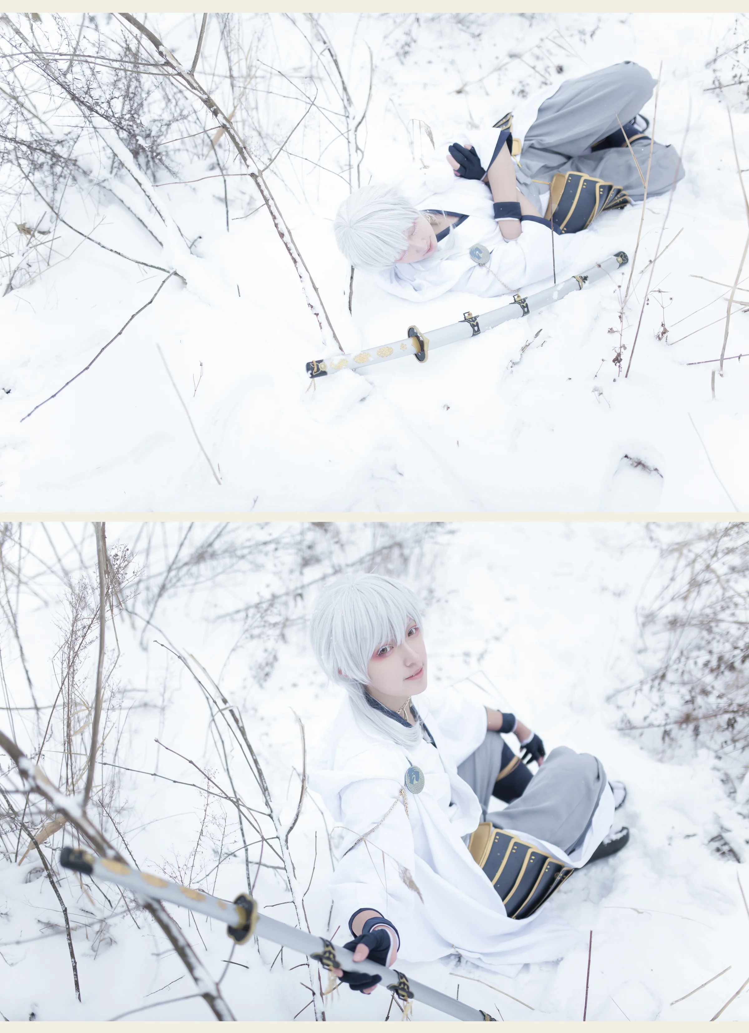刀剑乱舞 雪景鹤球COS写真