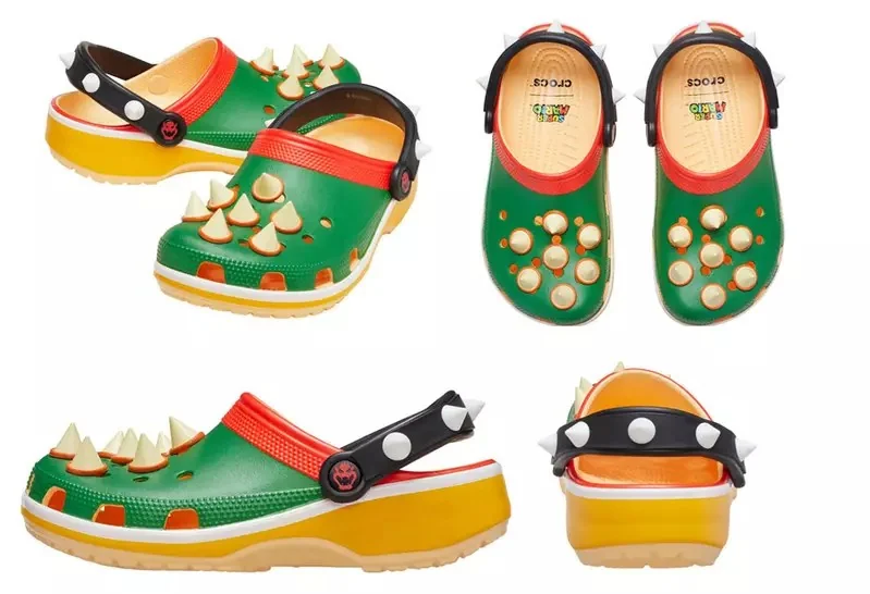 強強聯手《超級瑪利歐xCrocs》推出以「瑪莉歐」、「碧姬公主」、「耀西」、「庫巴」為主題的個性鞋款｜高清图片集