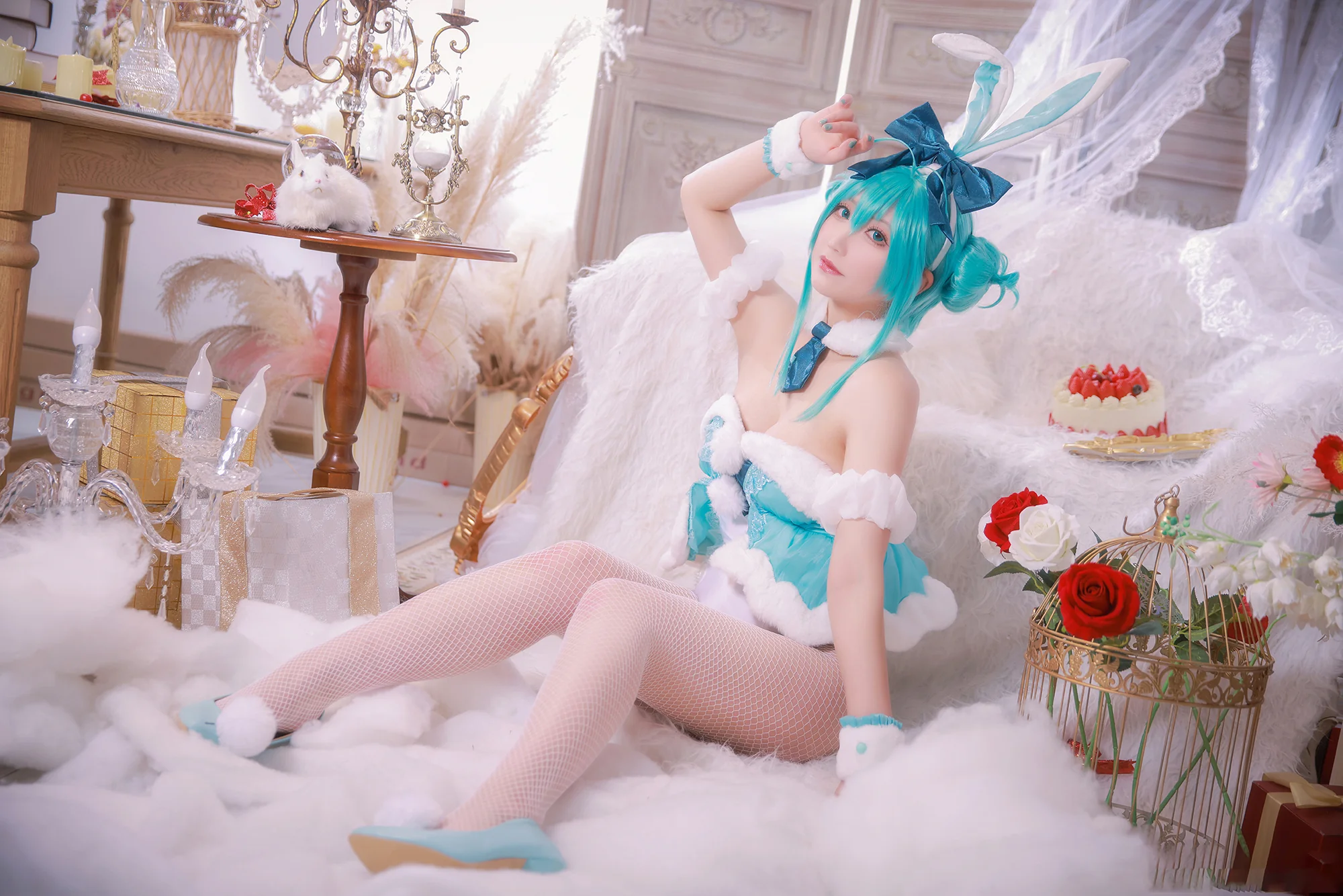 初音未来 白兔女郎 COS写真
