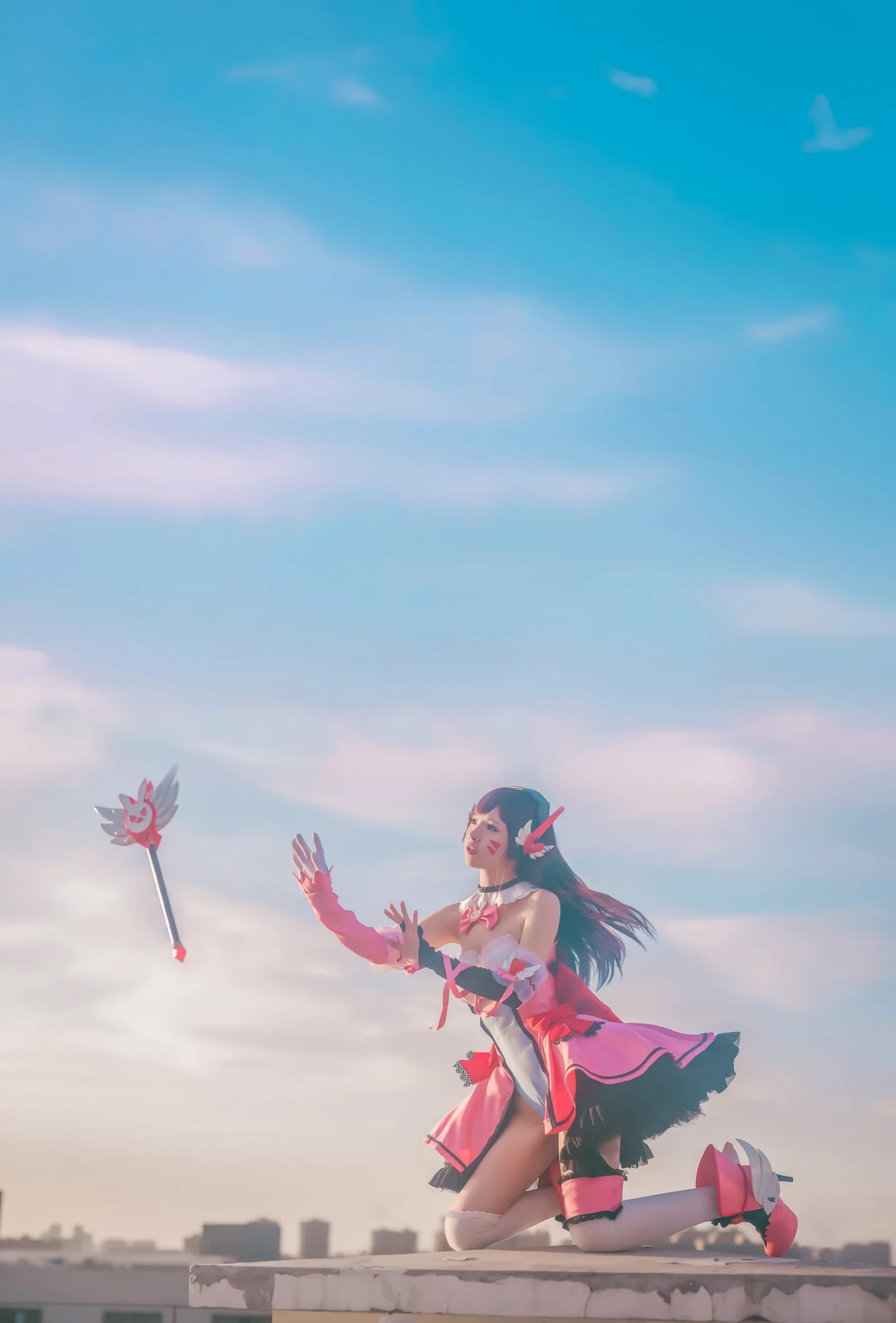 守望先锋 d.va 魔法少女COS写真