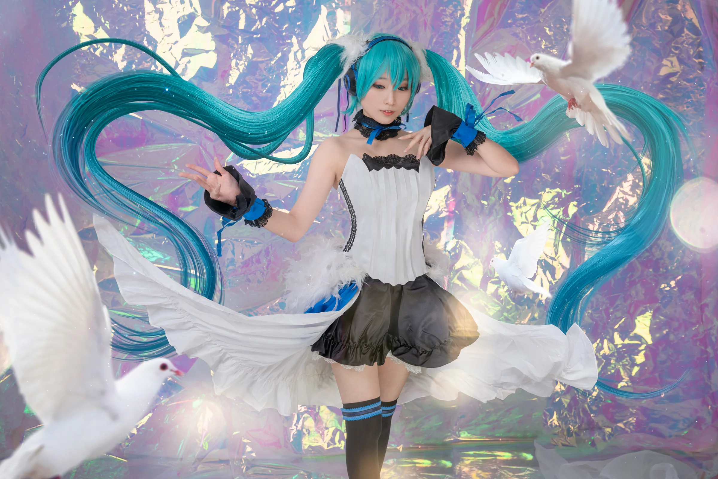 VOCALOID初音未来第七龙神miku联动COS写真