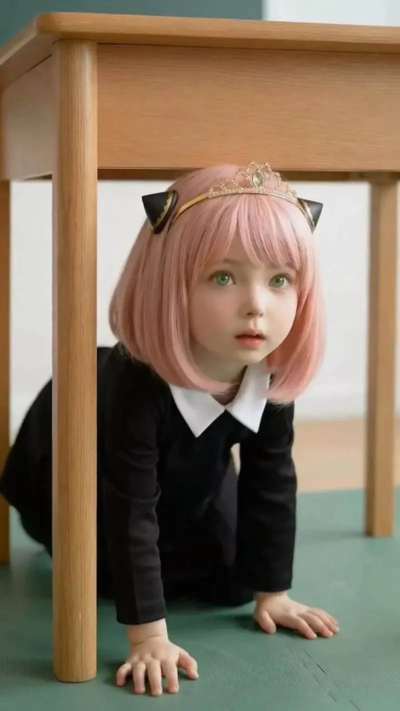 AI生成的《間諜家家酒》真人版拍攝現場，這裡的安妮亞真的是太可愛啦｜高清图片集