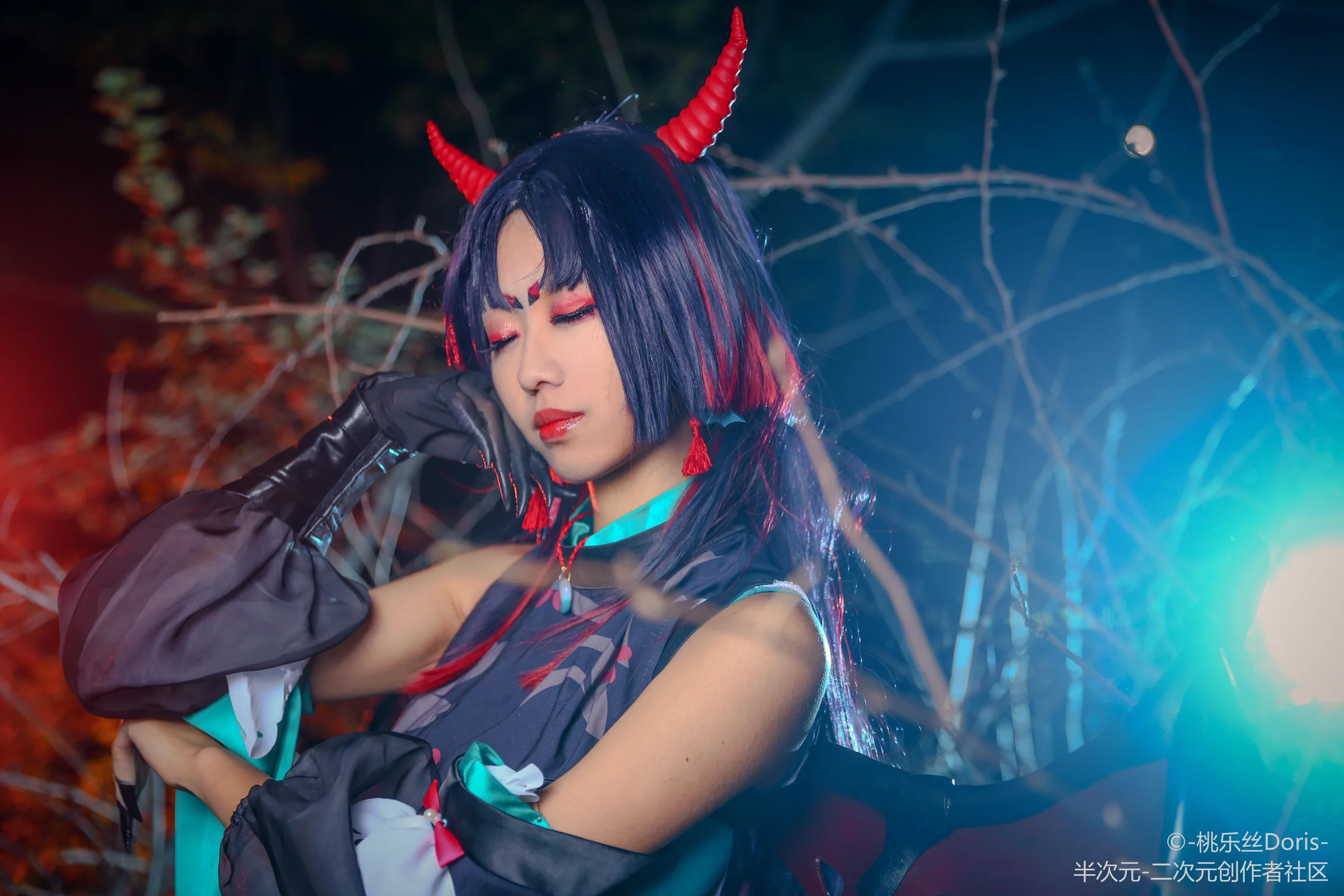 阴阳师吸血姬紫裘碧染COS写真