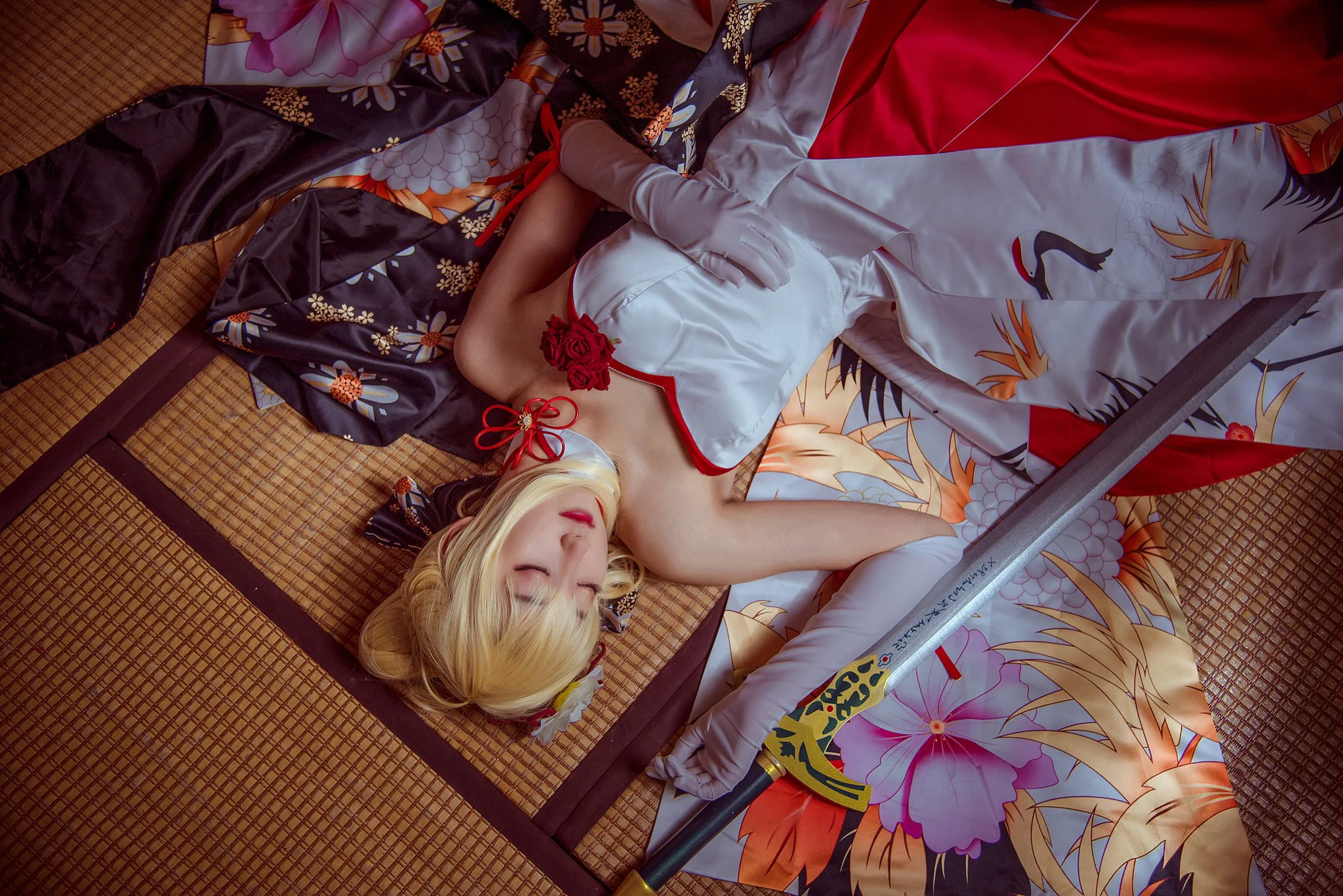 saber 仙鹤礼服COS写真