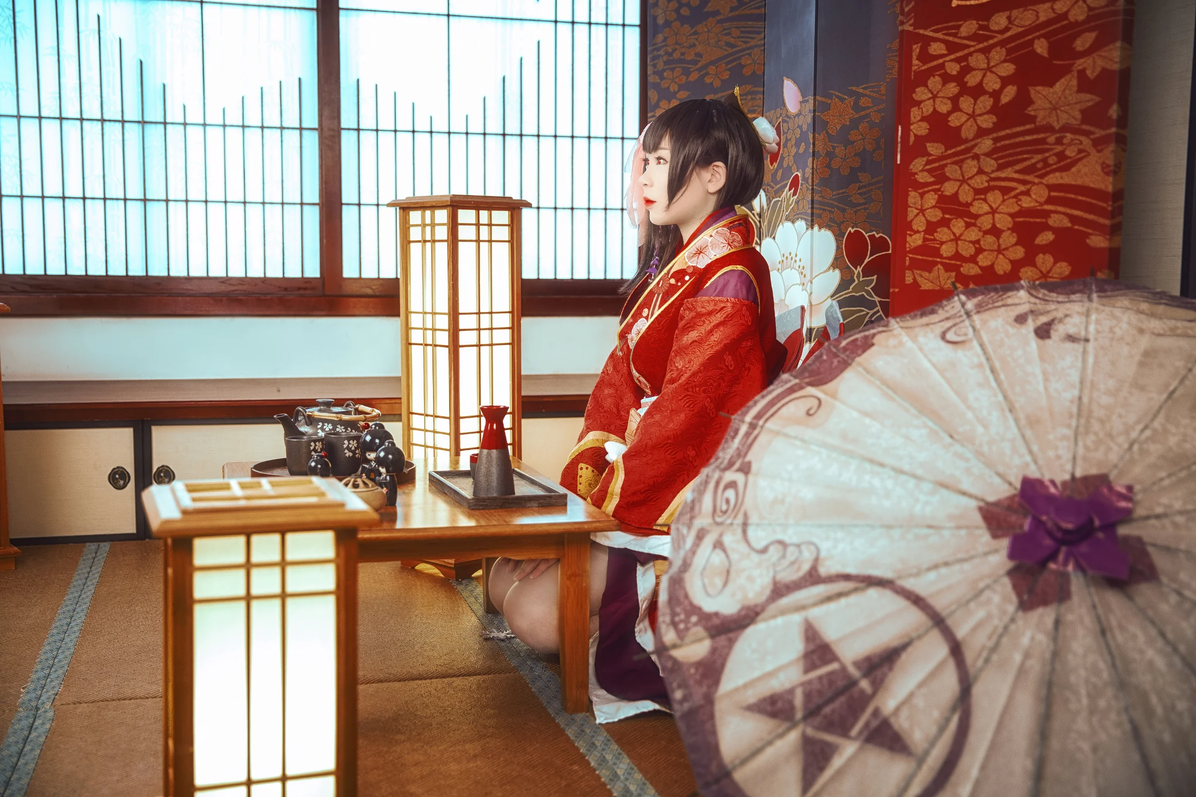 阴阳师神乐COS写真，最喜欢的神乐妹子