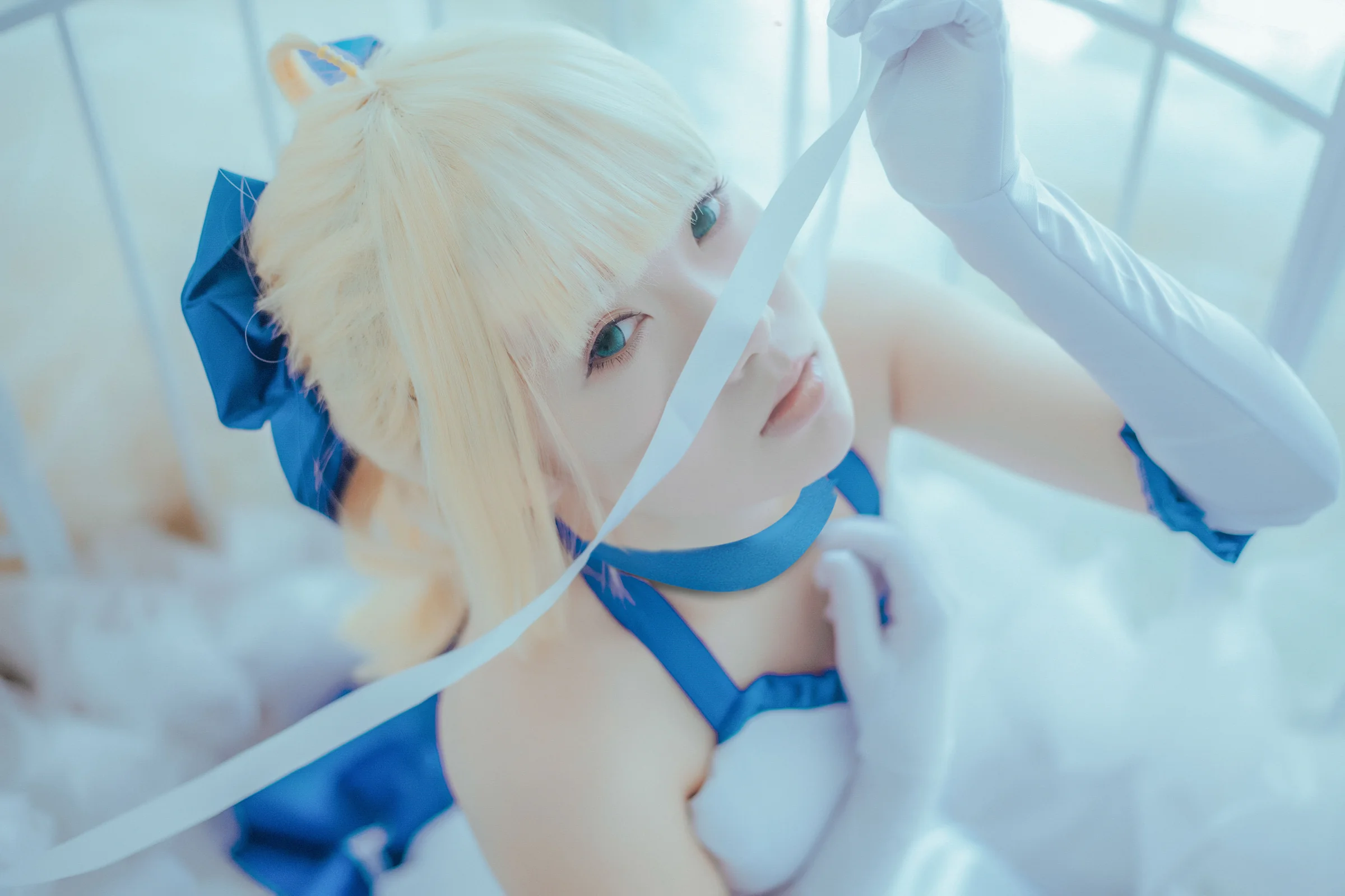 saber lily蓝百合COS写真