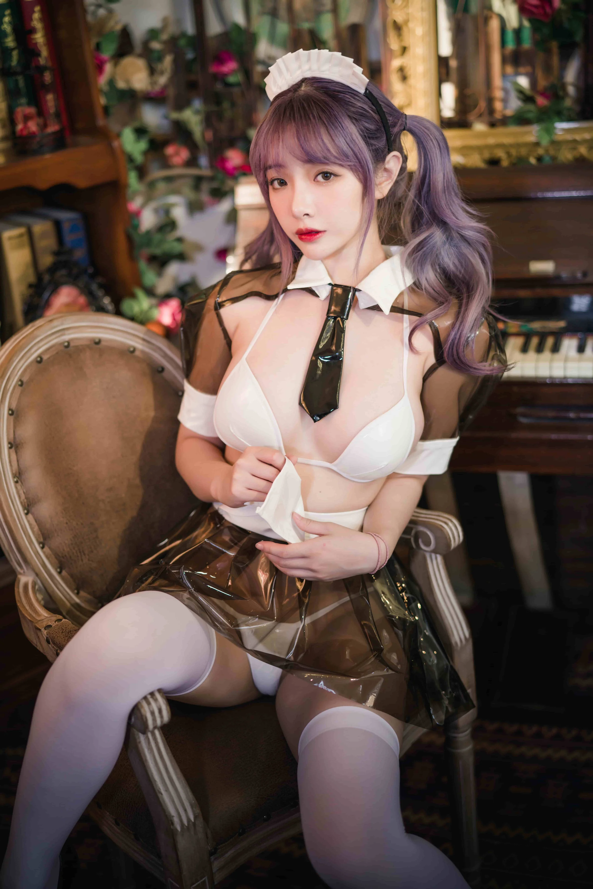 雯妹-透明皮衣女仆[18P-346M]｜高清图片集