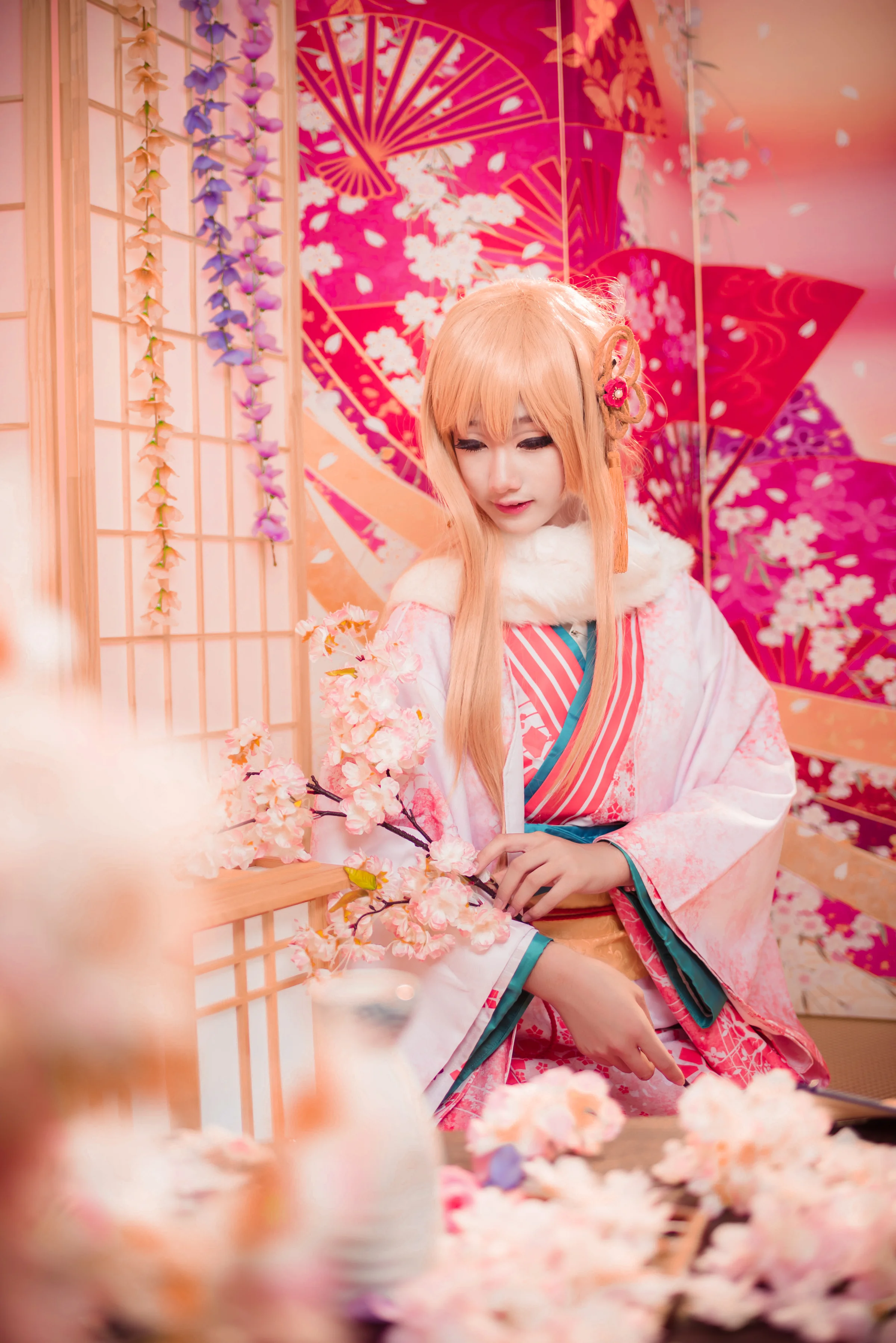 刀剑神域亚丝娜和服COS写真