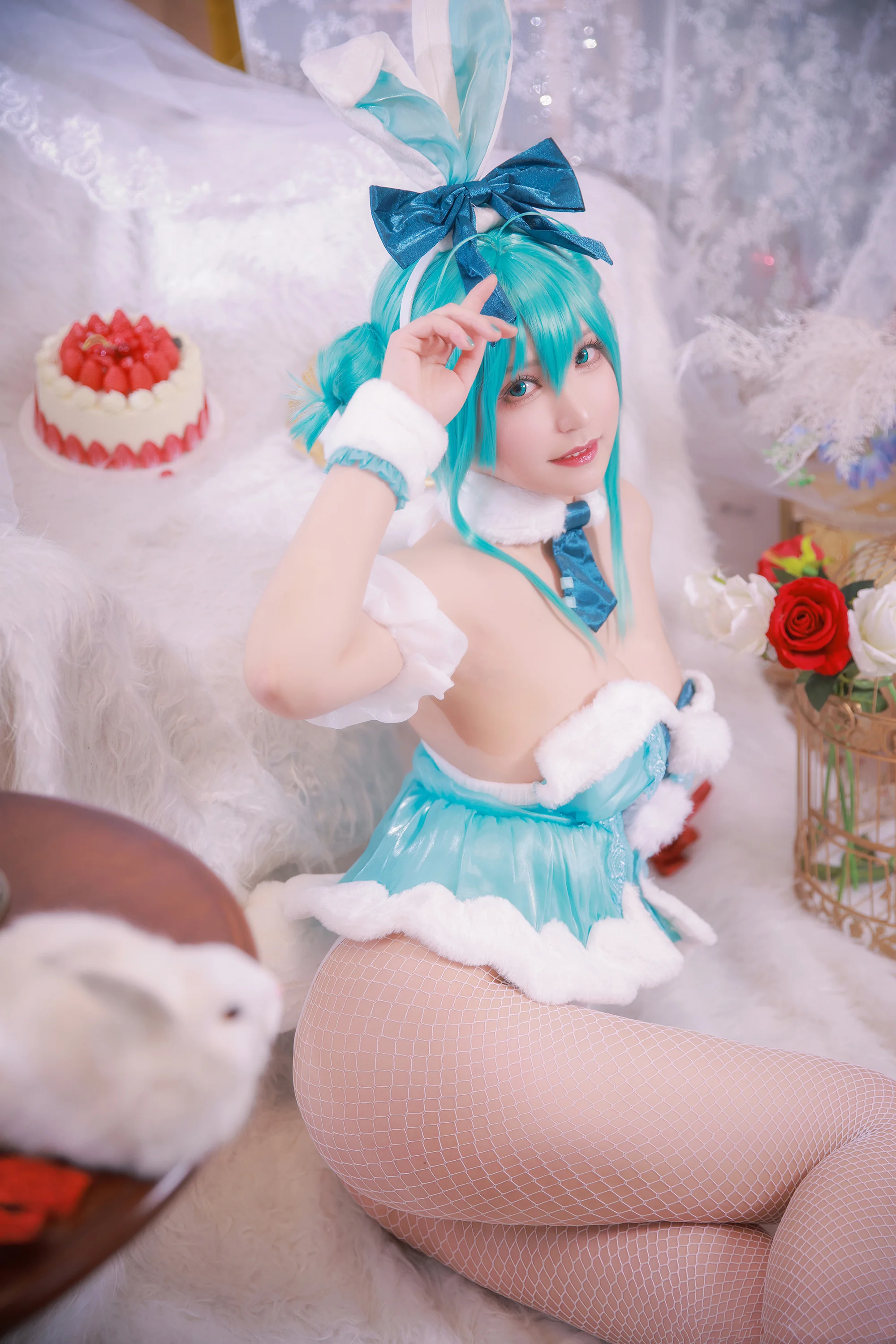 初音未来 白兔女郎 COS写真