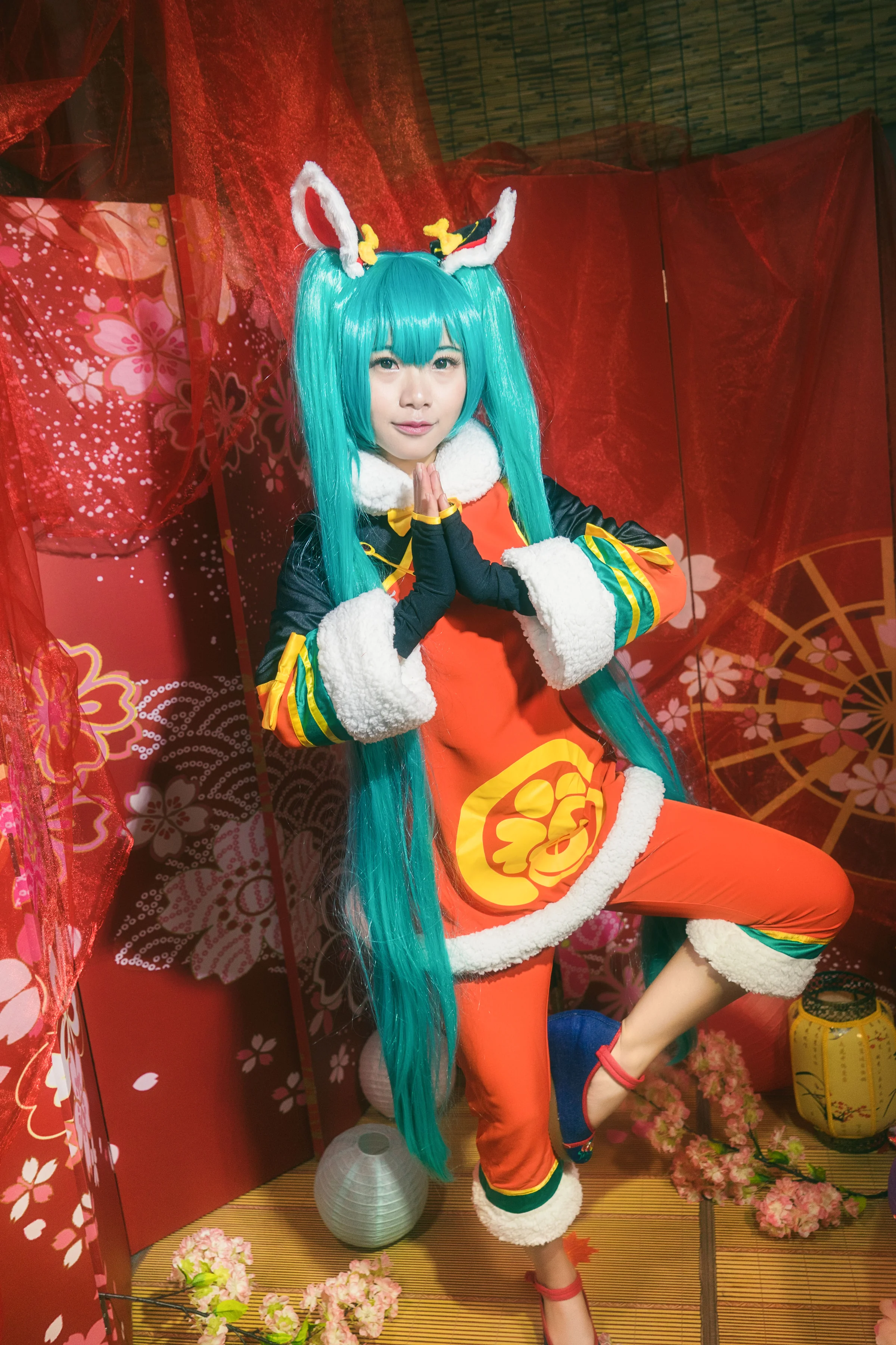 V家初音未来狮子舞COS写真