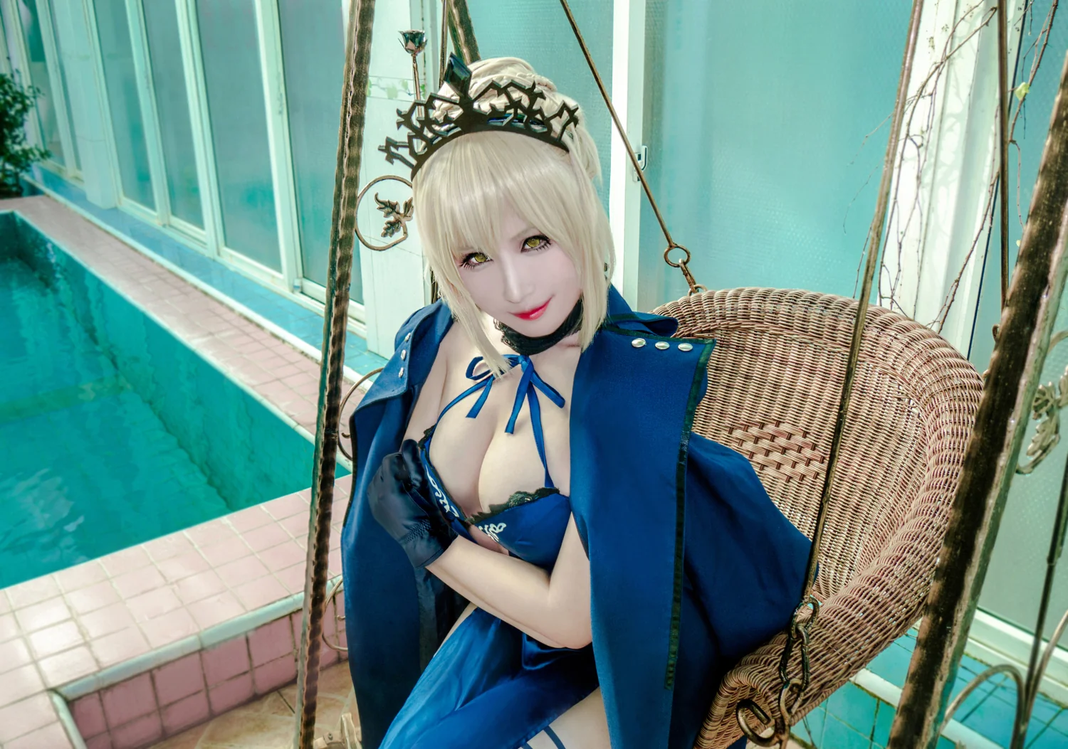 Fate/GrandOrder 黑saber COS写真