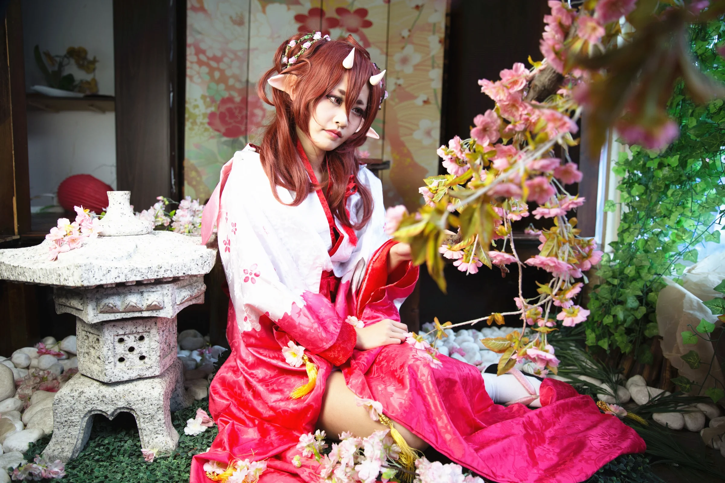 阴阳师桃花妖COS写真