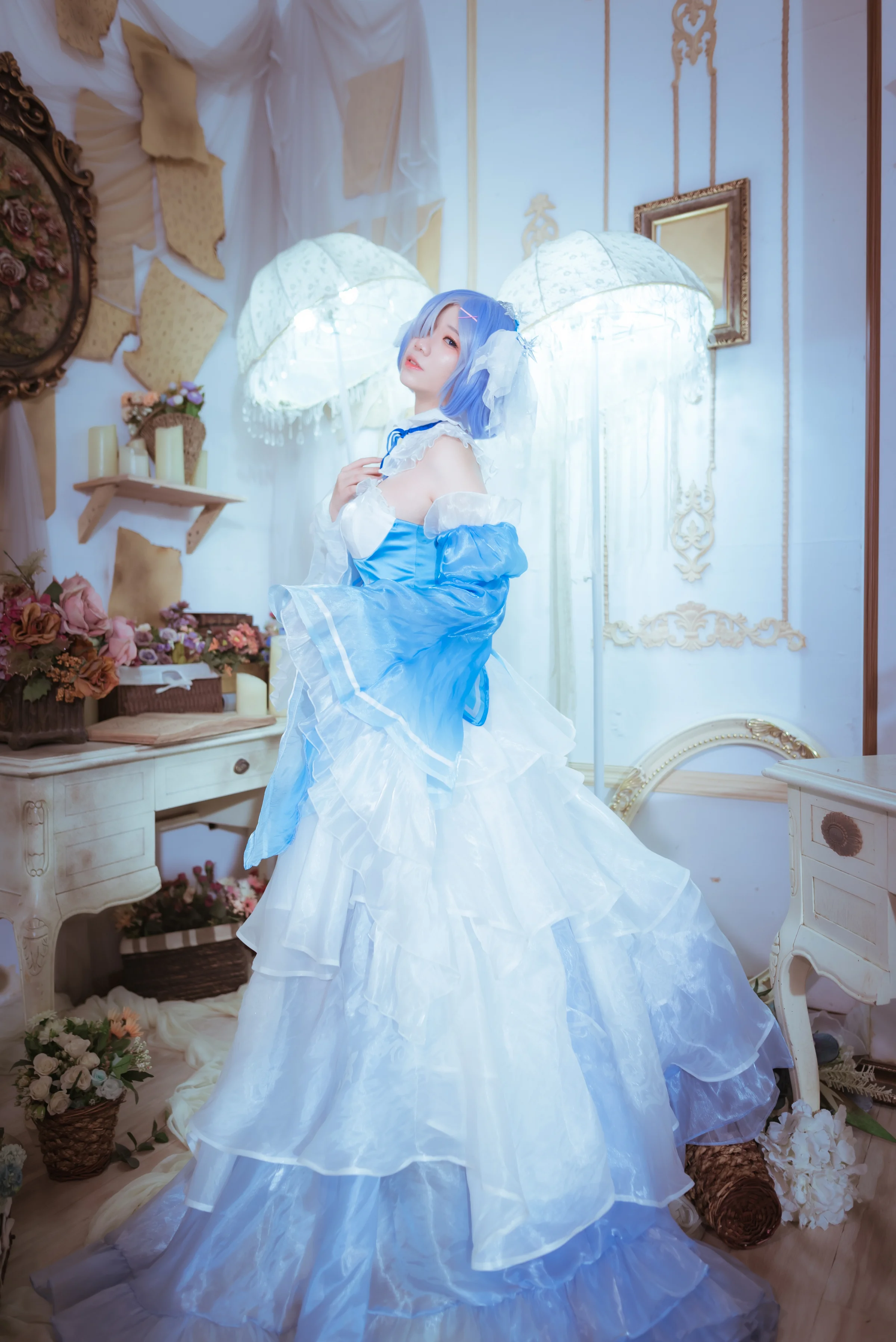 从零开始的异世界蕾姆的冰晶礼服COS写真
