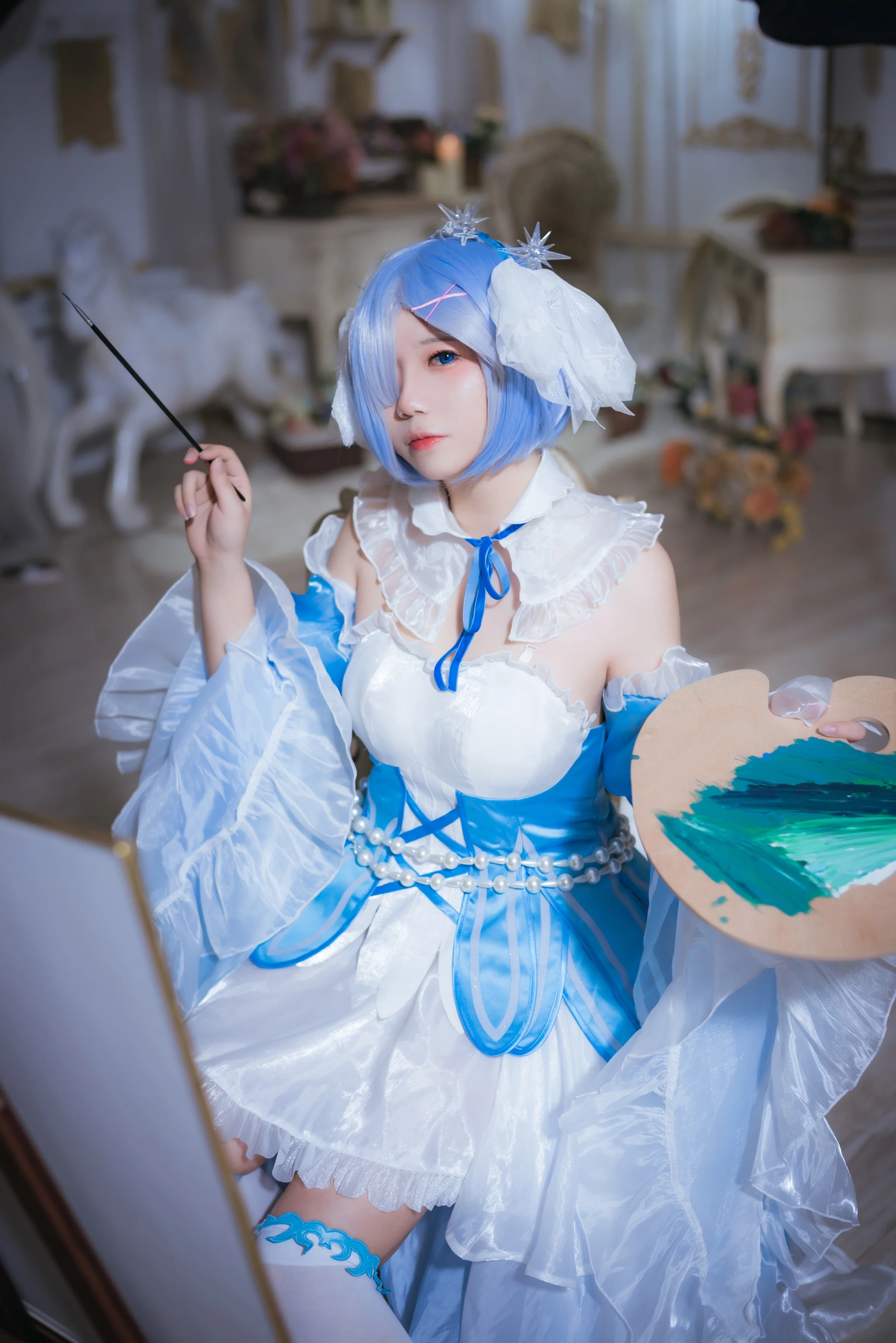 从零开始的异世界蕾姆的冰晶礼服COS写真