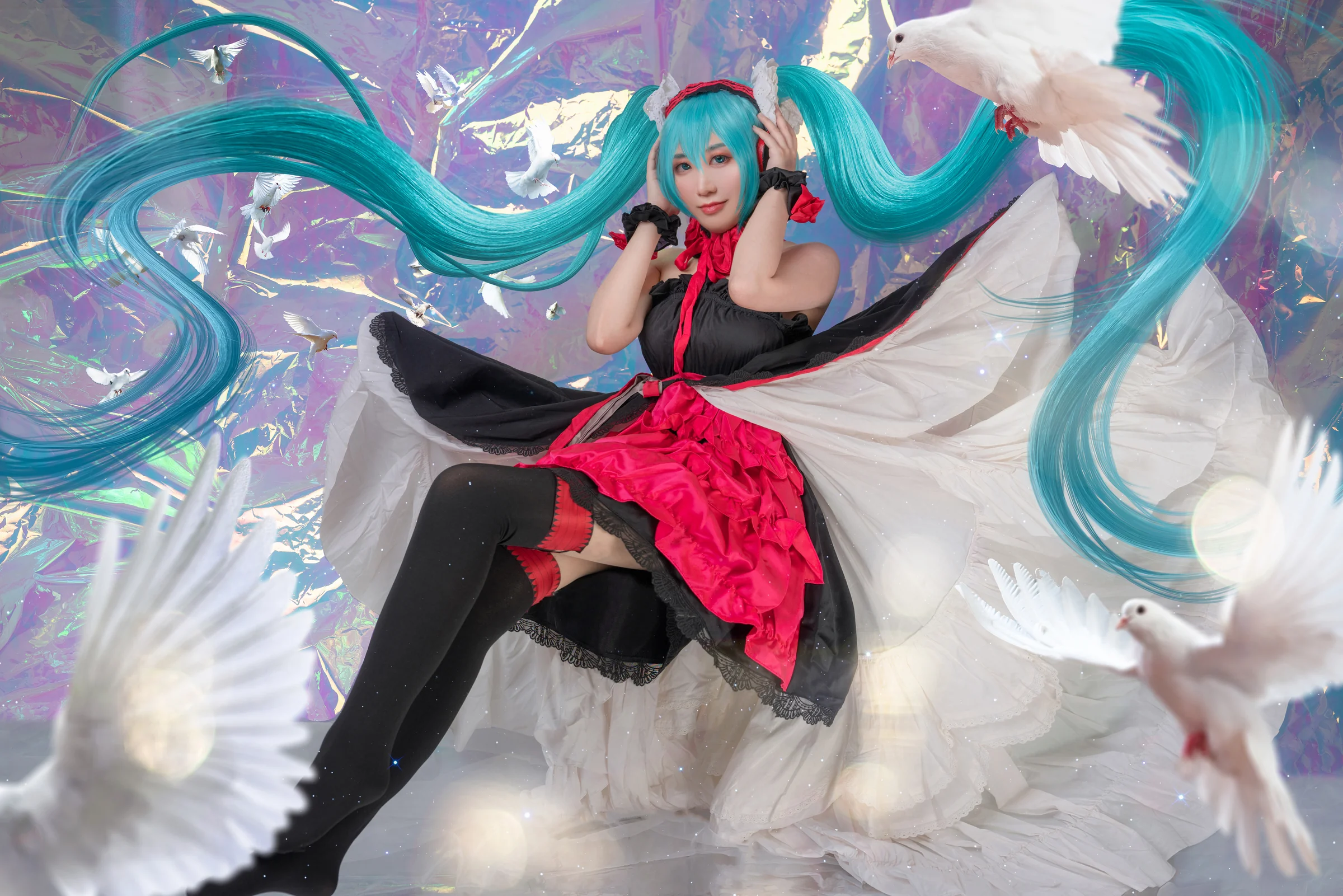 VOCALOID初音未来第七龙神miku联动COS写真