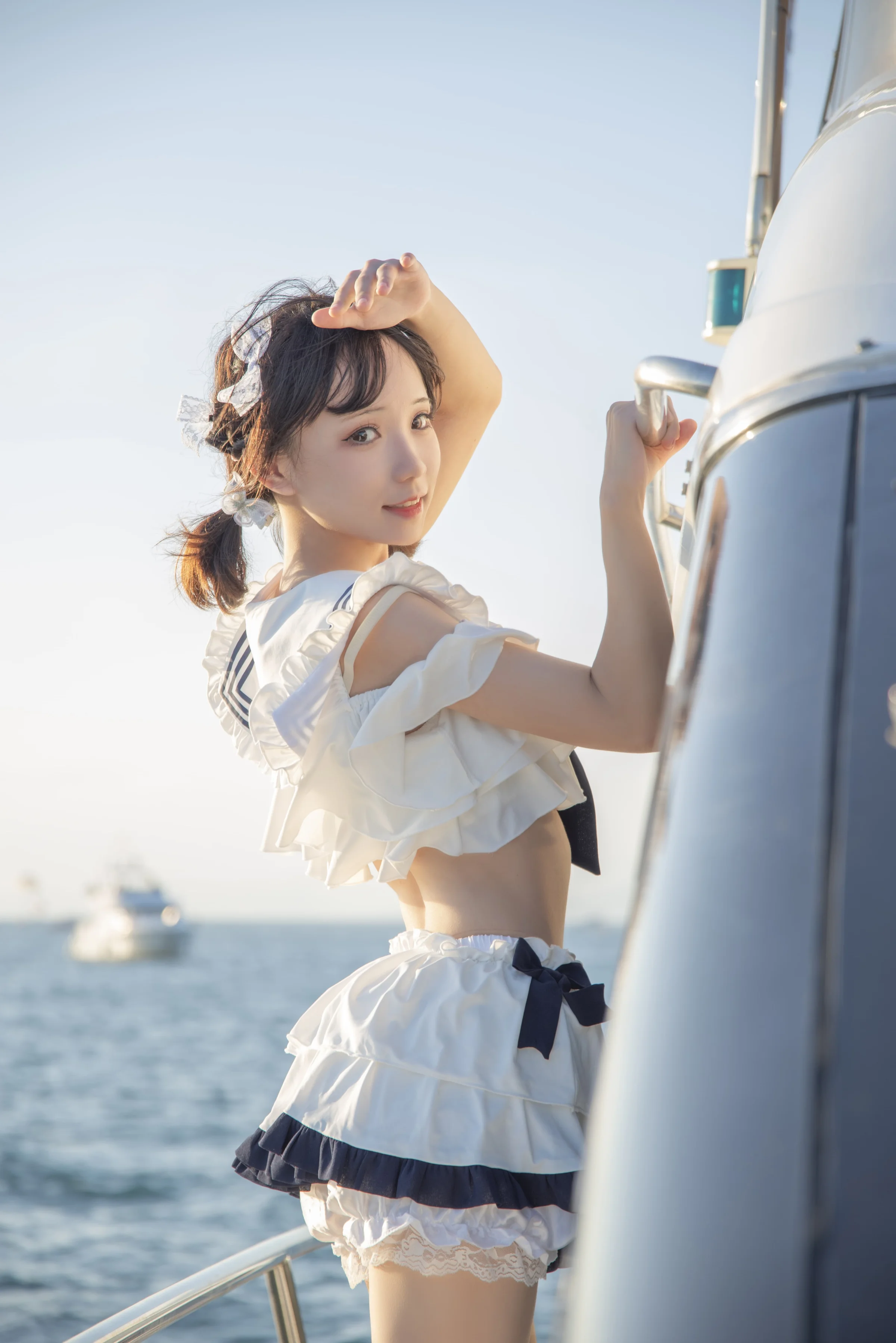 花柒Hana – 三亚熊之海军风泳装｜高清图片集
