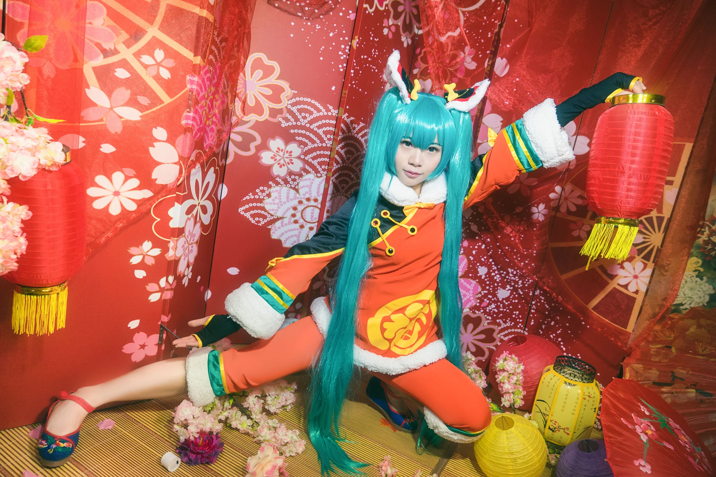 V家初音未来狮子舞COS写真