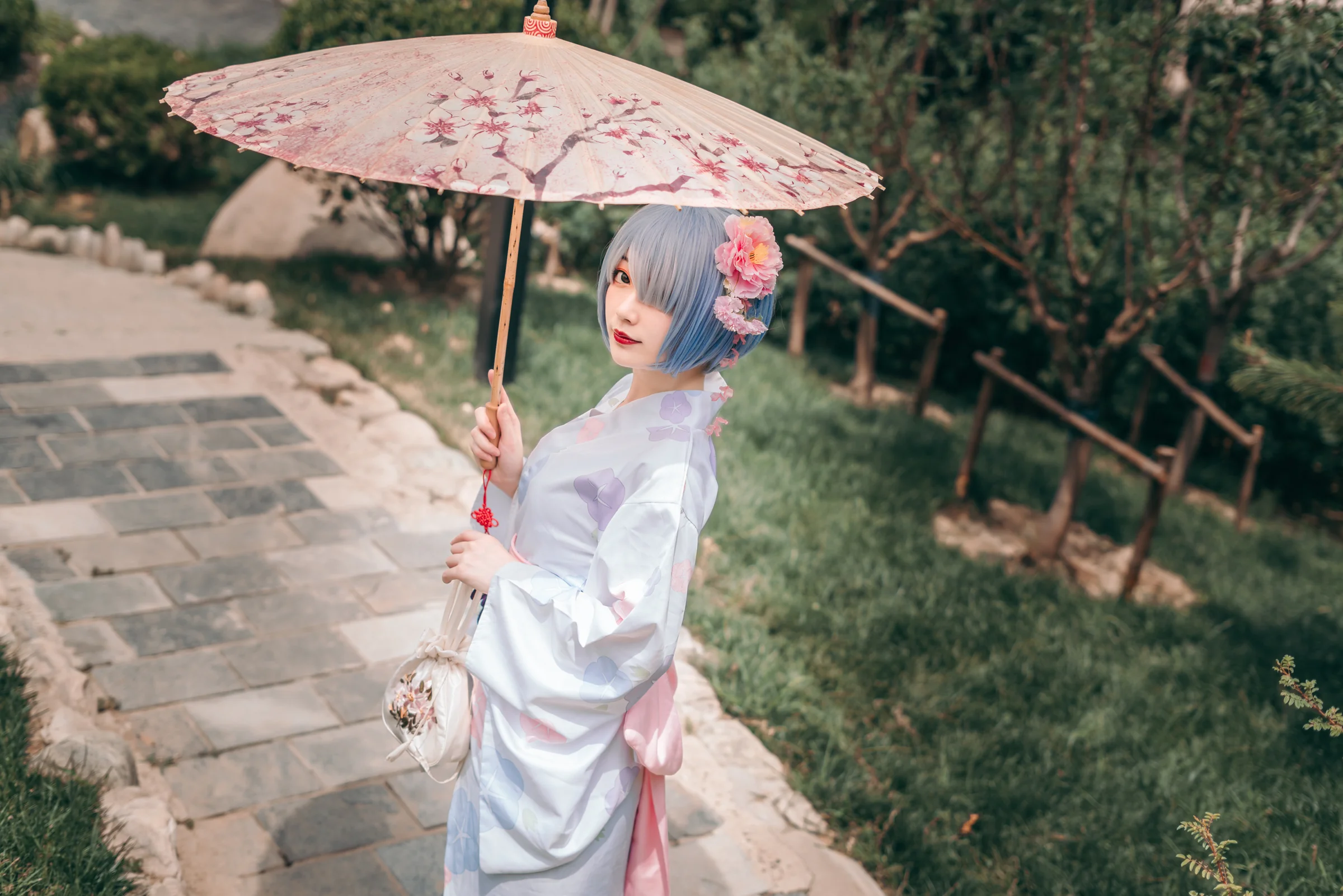 蕾姆COS写真 这一抹微笑由我来守护~