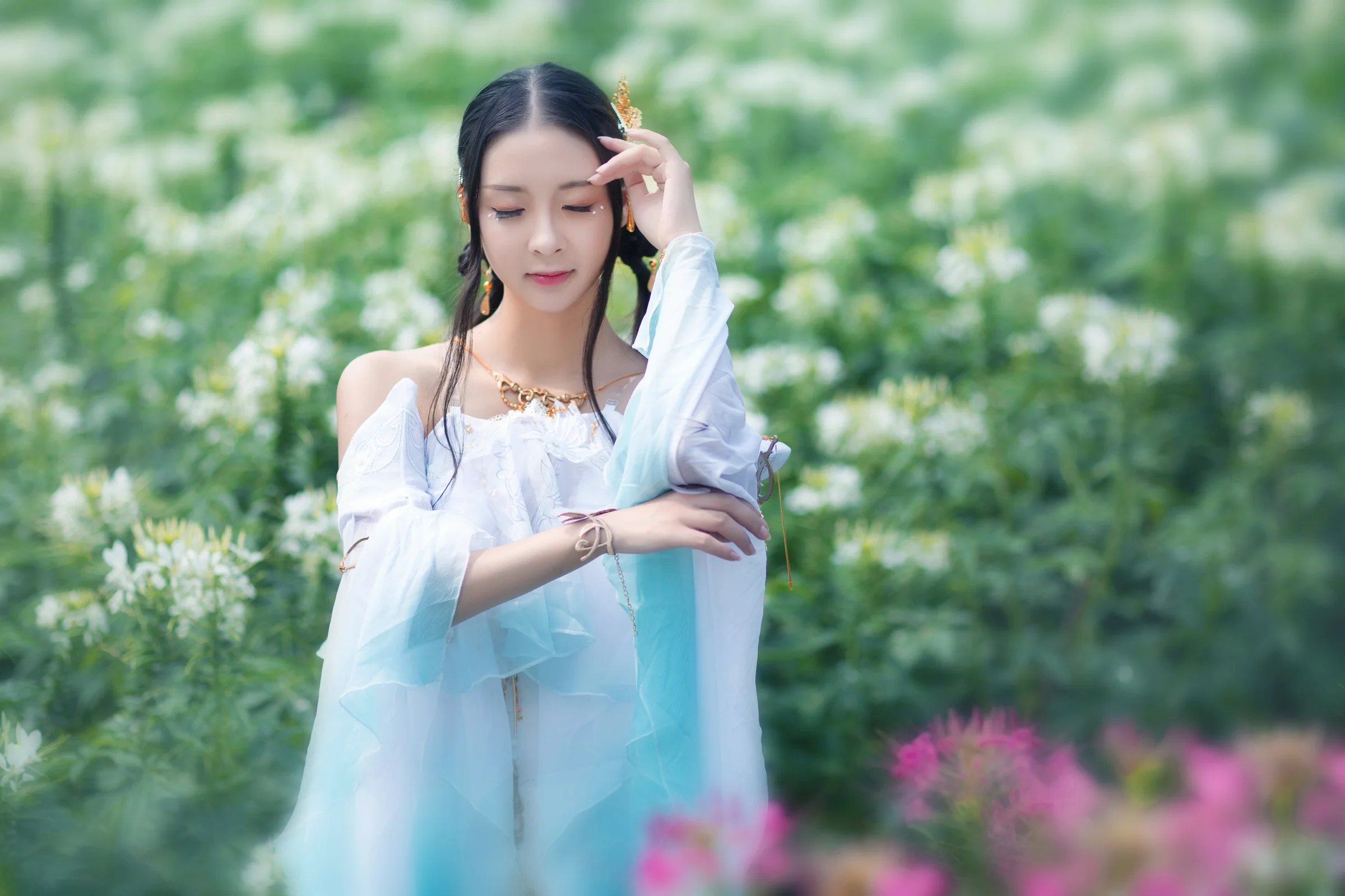 【COS写真正片/瑶音】逆水寒·清露瑶兰
