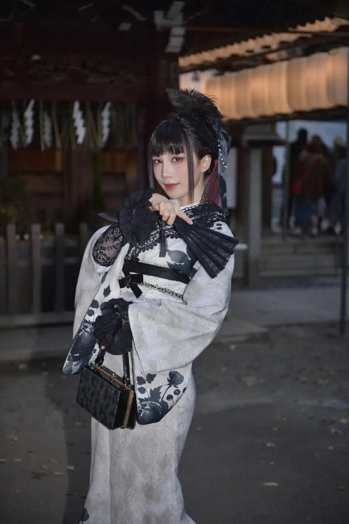水淼Aqua – 2025年03月 黑色蕾丝和服&内衣（个人造型）｜高清图片集