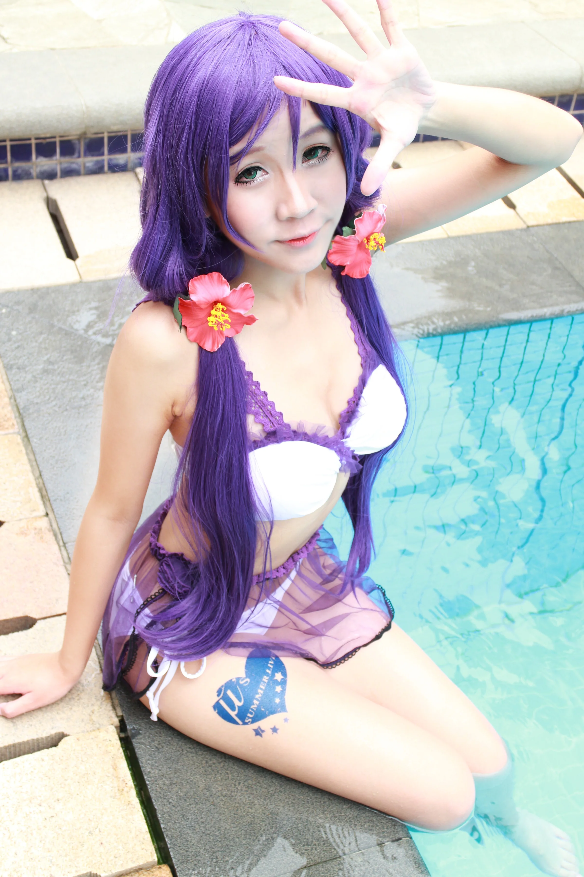 lovelive真夏水着.希妮ver.COS写真