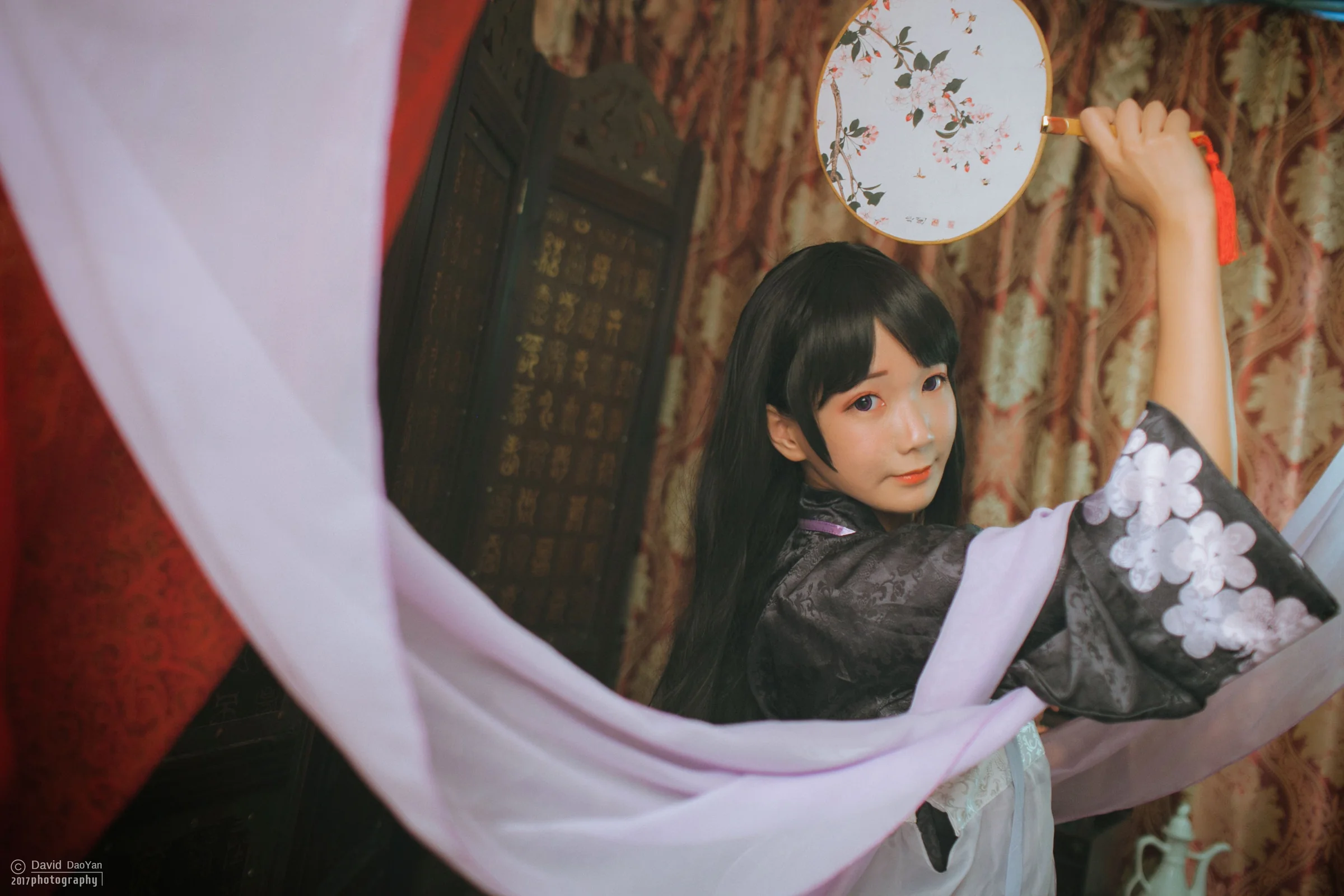 剑网三万花同人汉服襦裙COS写真
