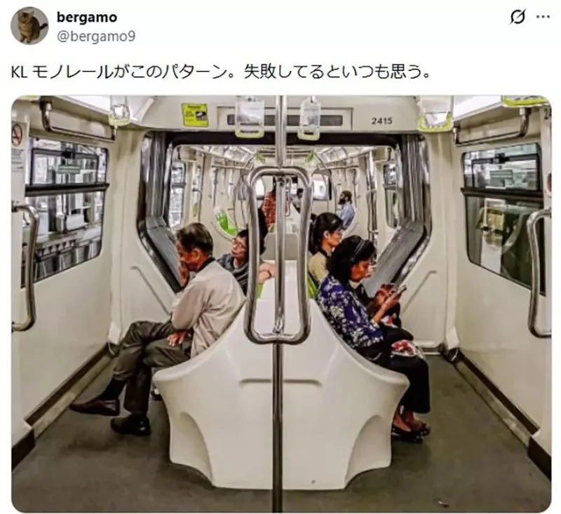 日本網友質疑《電車座位為什麼不擺在中間》從此就不用顧慮別人的視線了｜高清图片集