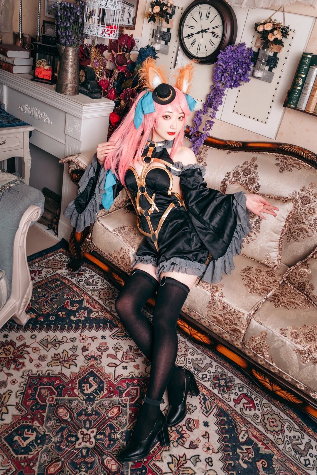 漆黑的魔术师，玉藻前COS写真