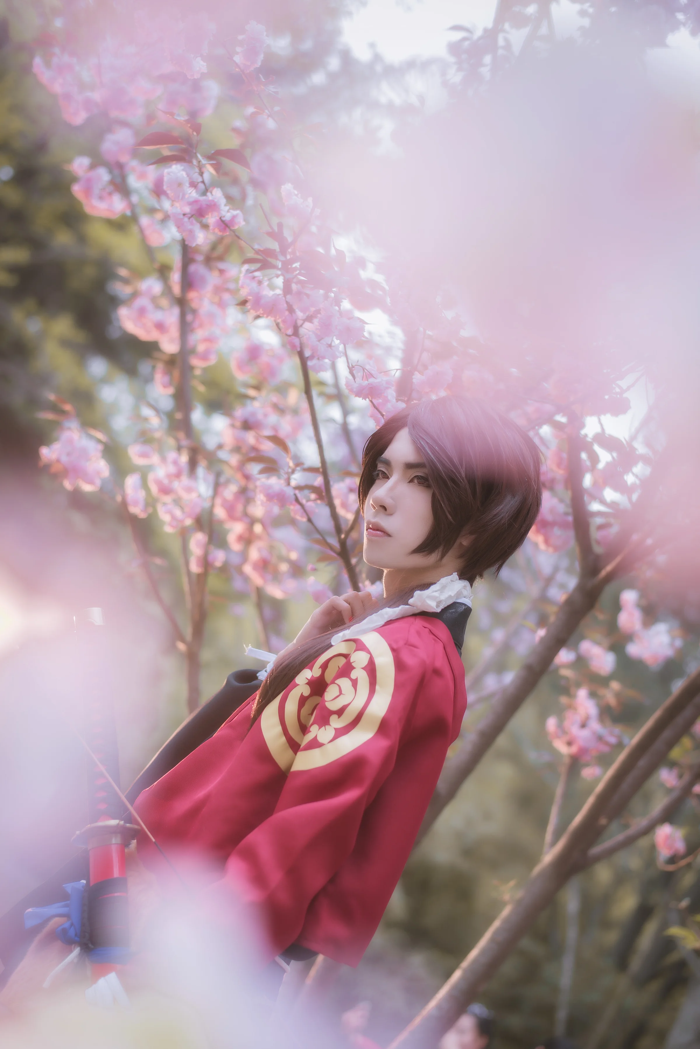 刀剑乱舞加州清光COS写真，果然樱花和武士刀也是一种浪漫~