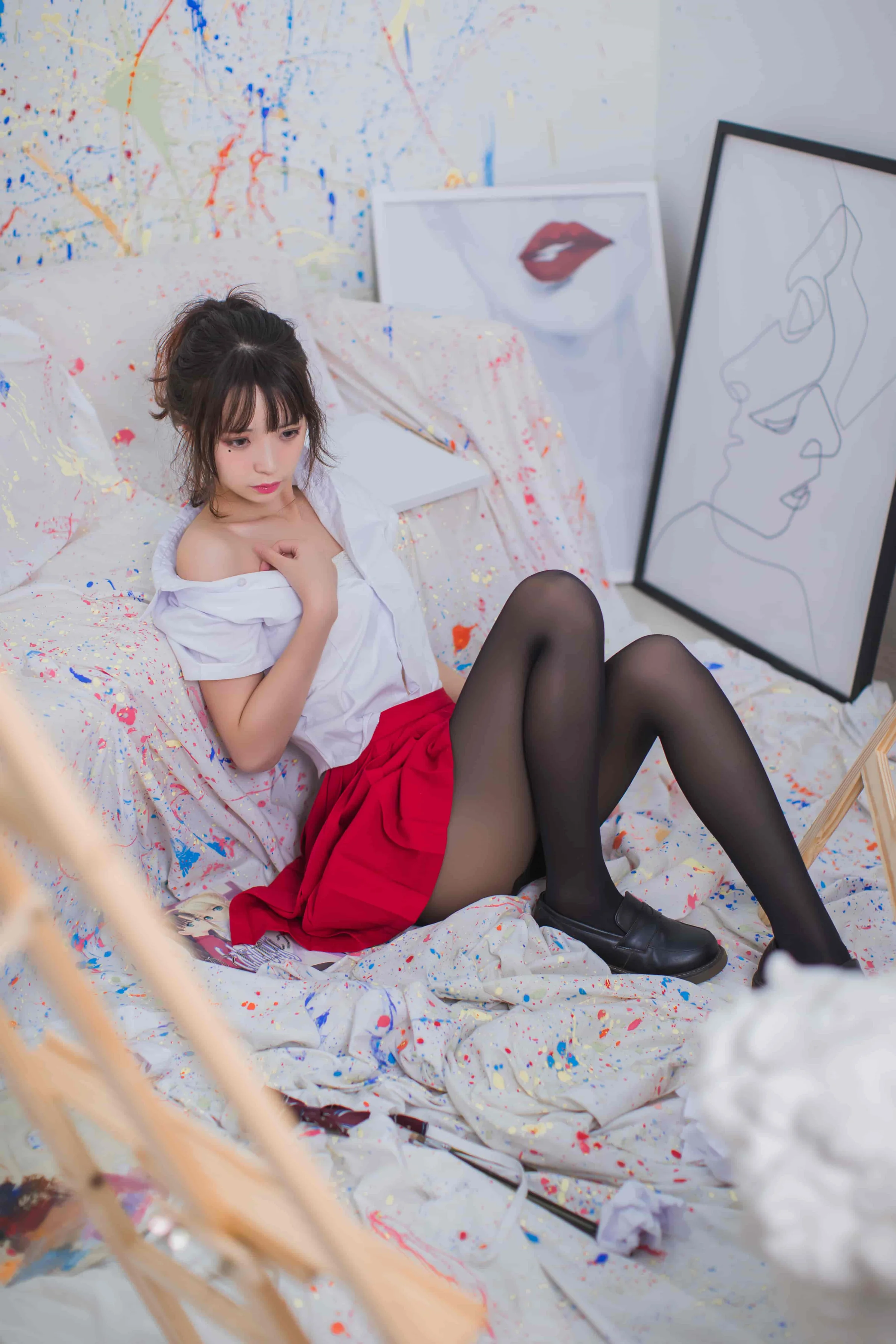 疯猫ss-画室jk[23P-172M]｜高清图片集