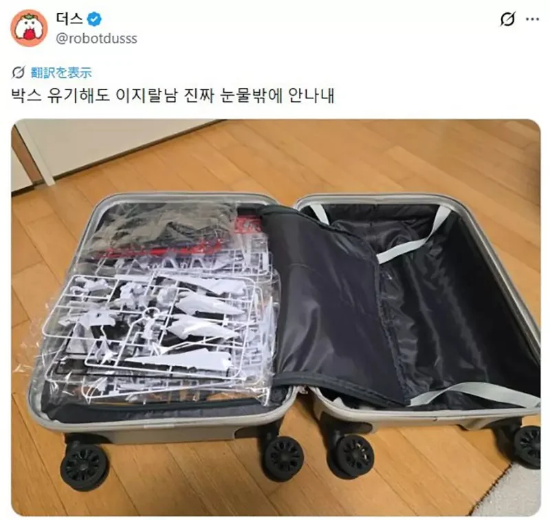 韓國鋼彈迷遊日本《買鋼普拉塞不進行李箱》網友們集思廣益提供解方了……｜高清图片集