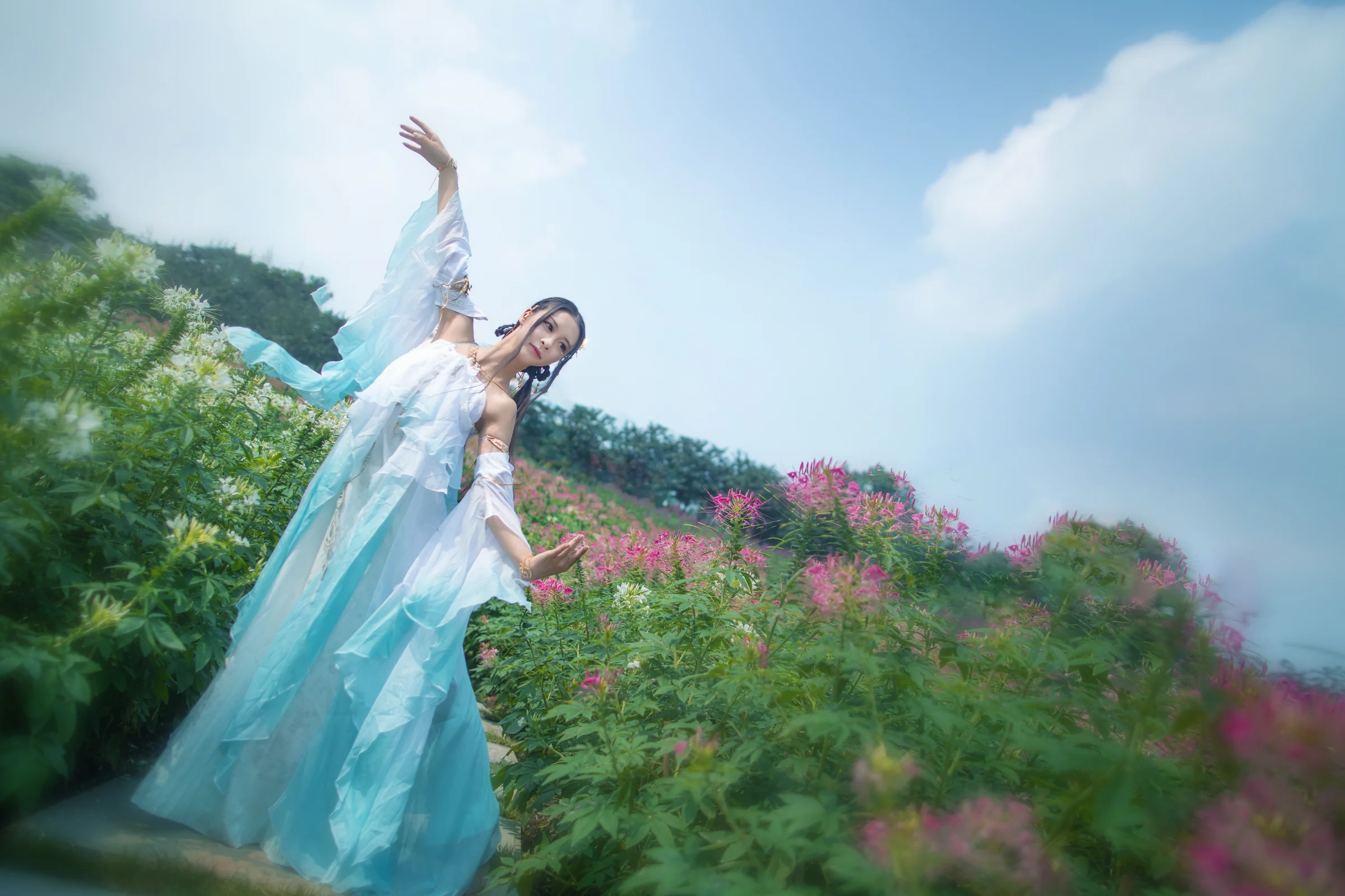 【COS写真正片/瑶音】逆水寒·清露瑶兰
