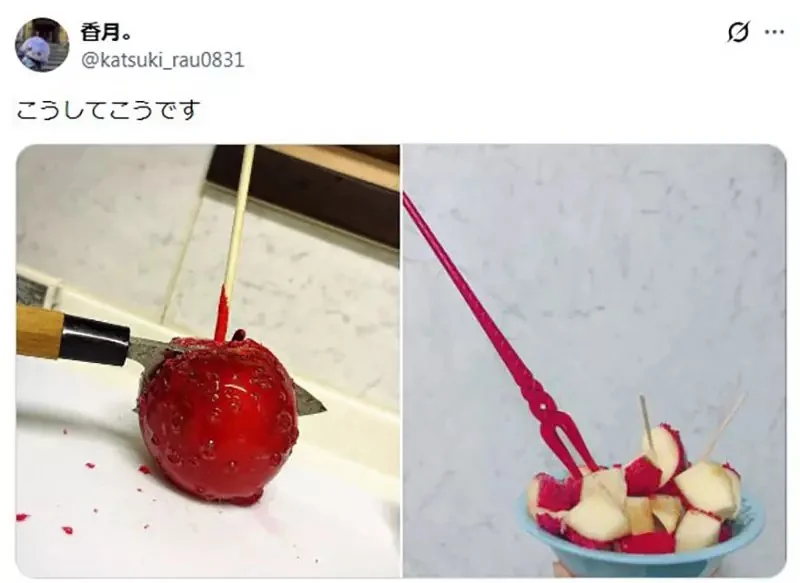 日本夏日祭典常見的《蘋果糖》韓國網友好奇到底應該怎麼吃？｜高清图片集