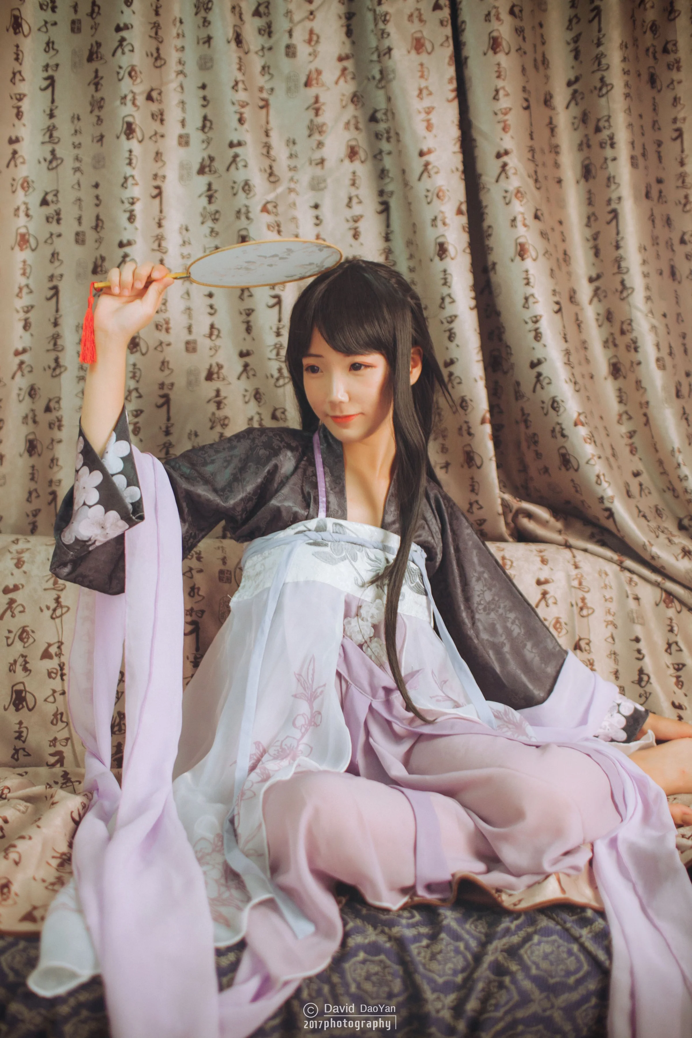 剑网三万花同人汉服襦裙COS写真