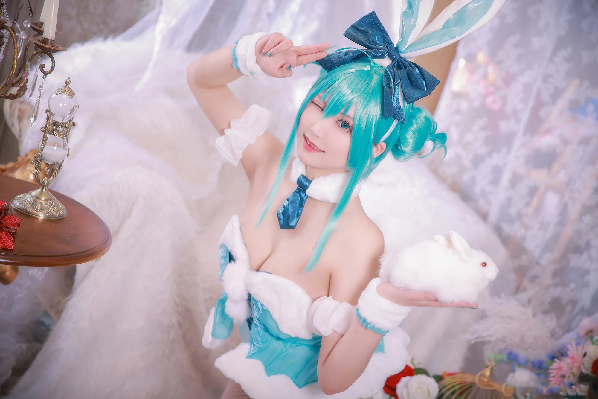 初音未来 白兔女郎 COS写真