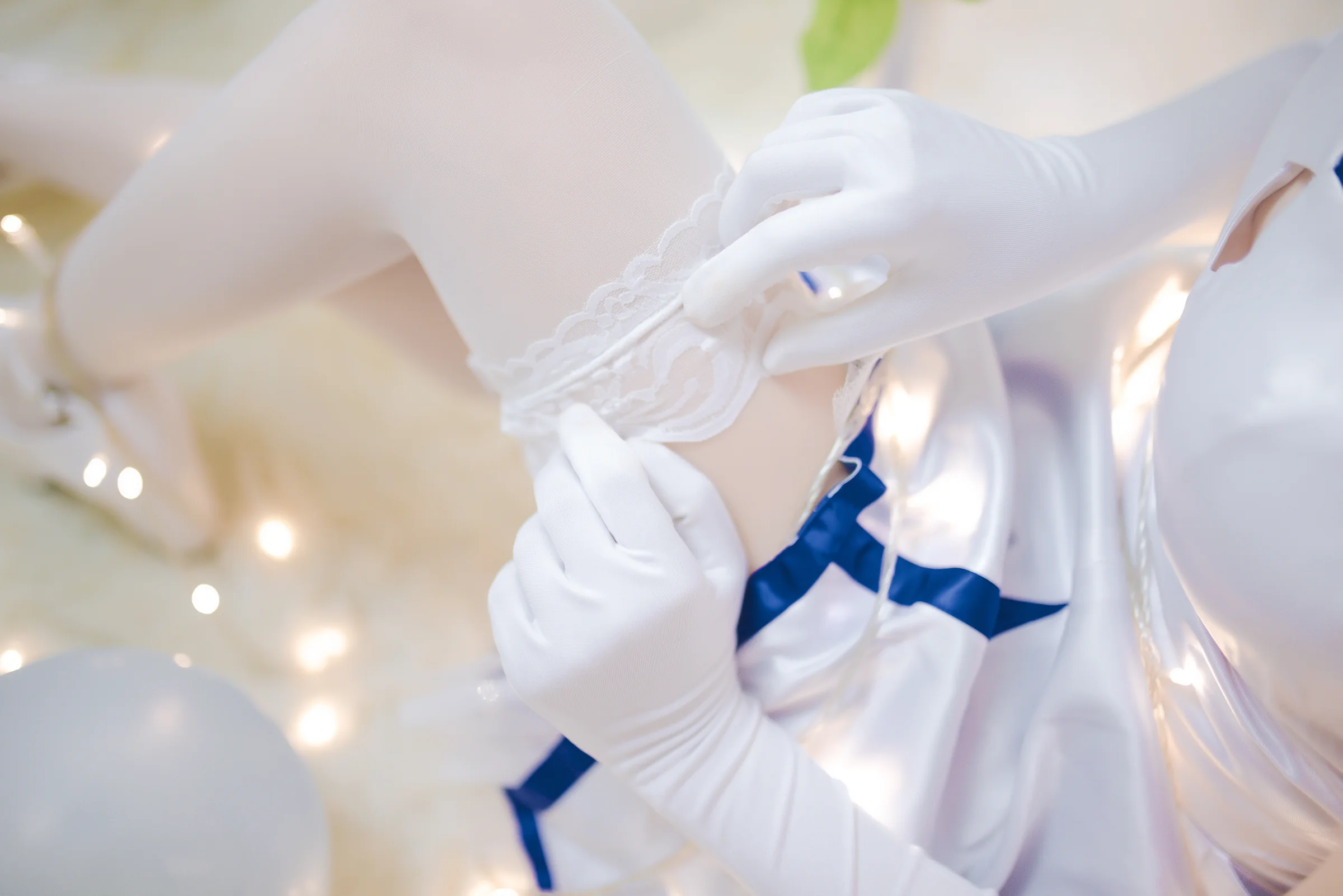 型月十年之Saber lily蓝百合礼服COS写真