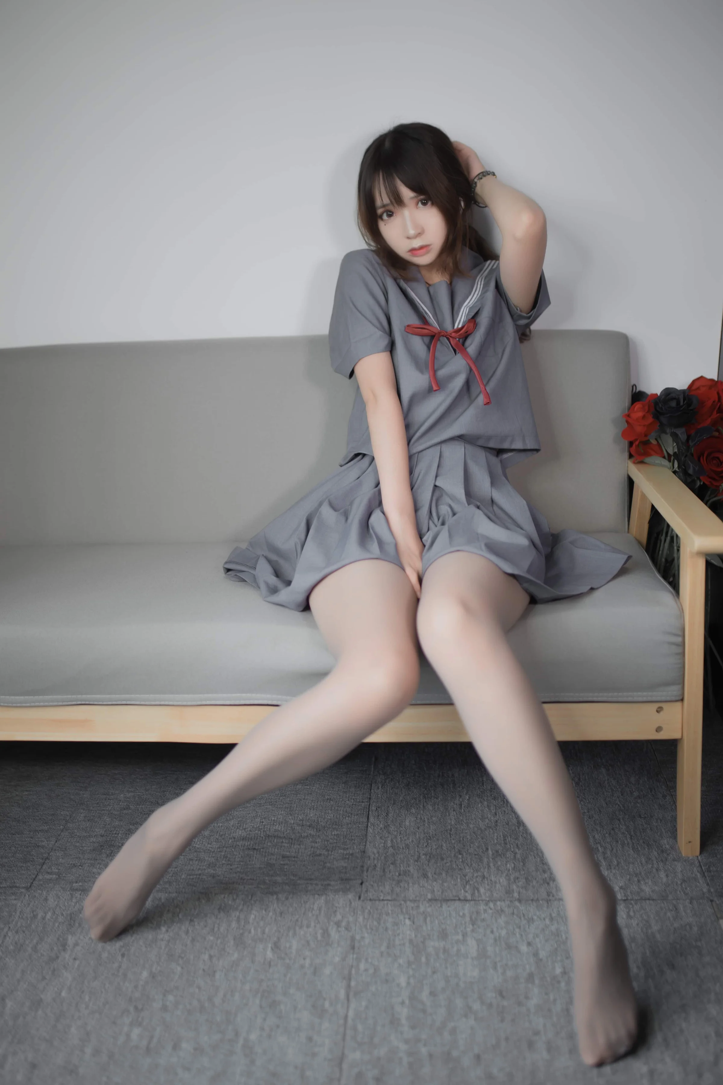 疯猫ss – 蓝灰JK [29P]｜高清图片集
