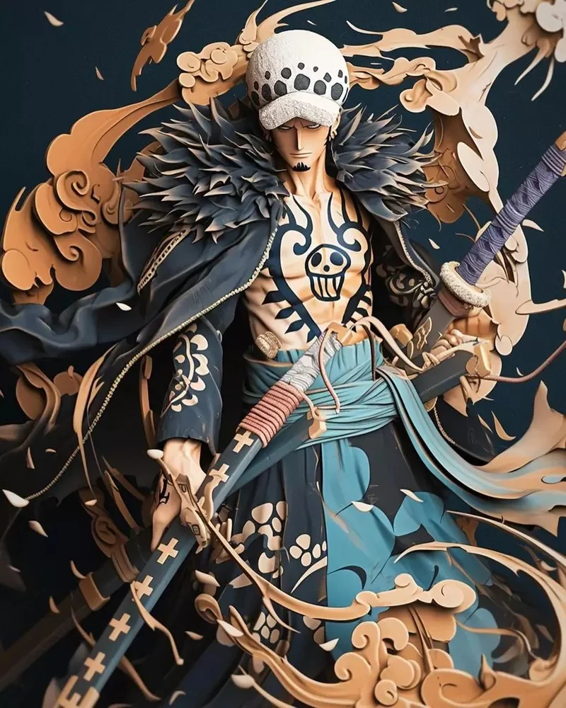 AI纸雕系列《海贼王》香吉士与骗人布 摺纸效果透过电脑技术也能漂亮呈现｜高清图片集