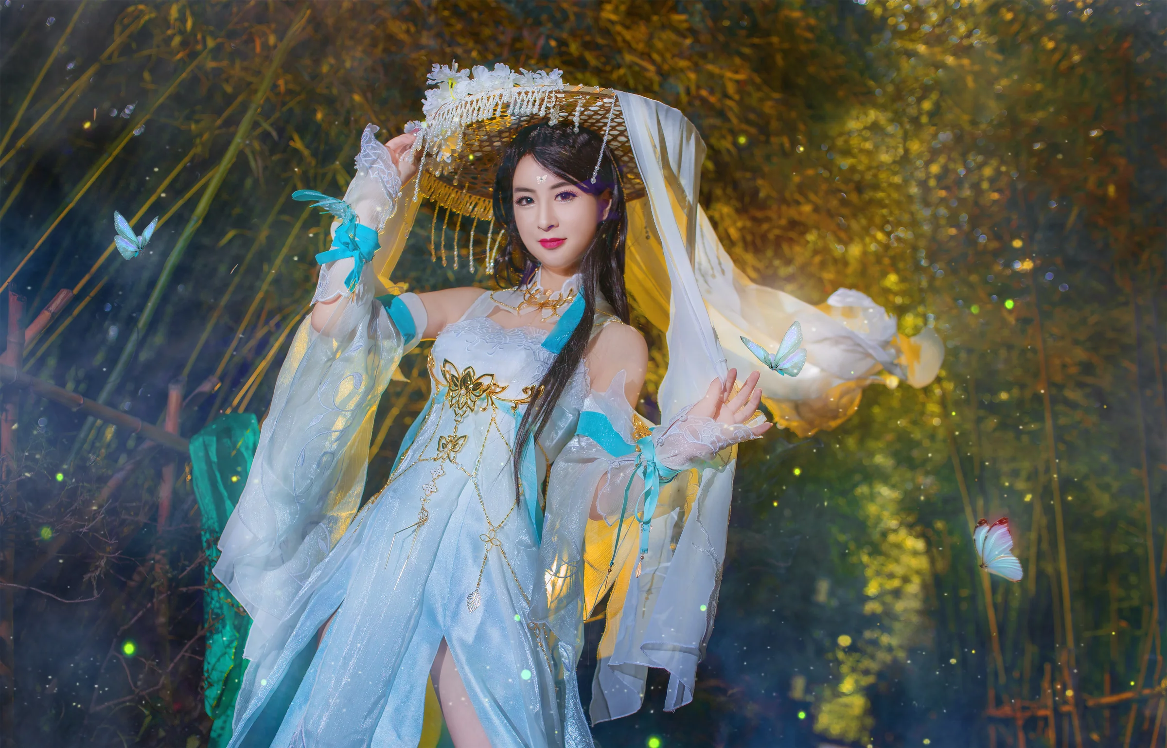 逆水寒素问·晚竹蝶影COS写真