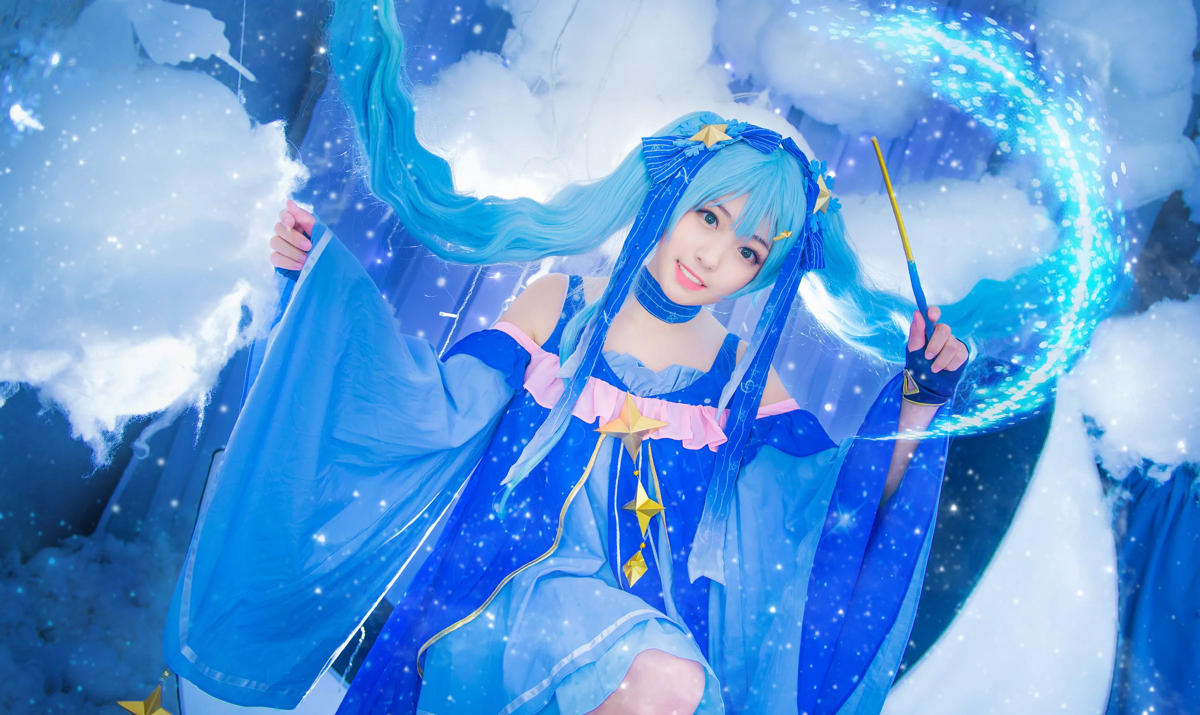 Miku星与雪的公主COS写真