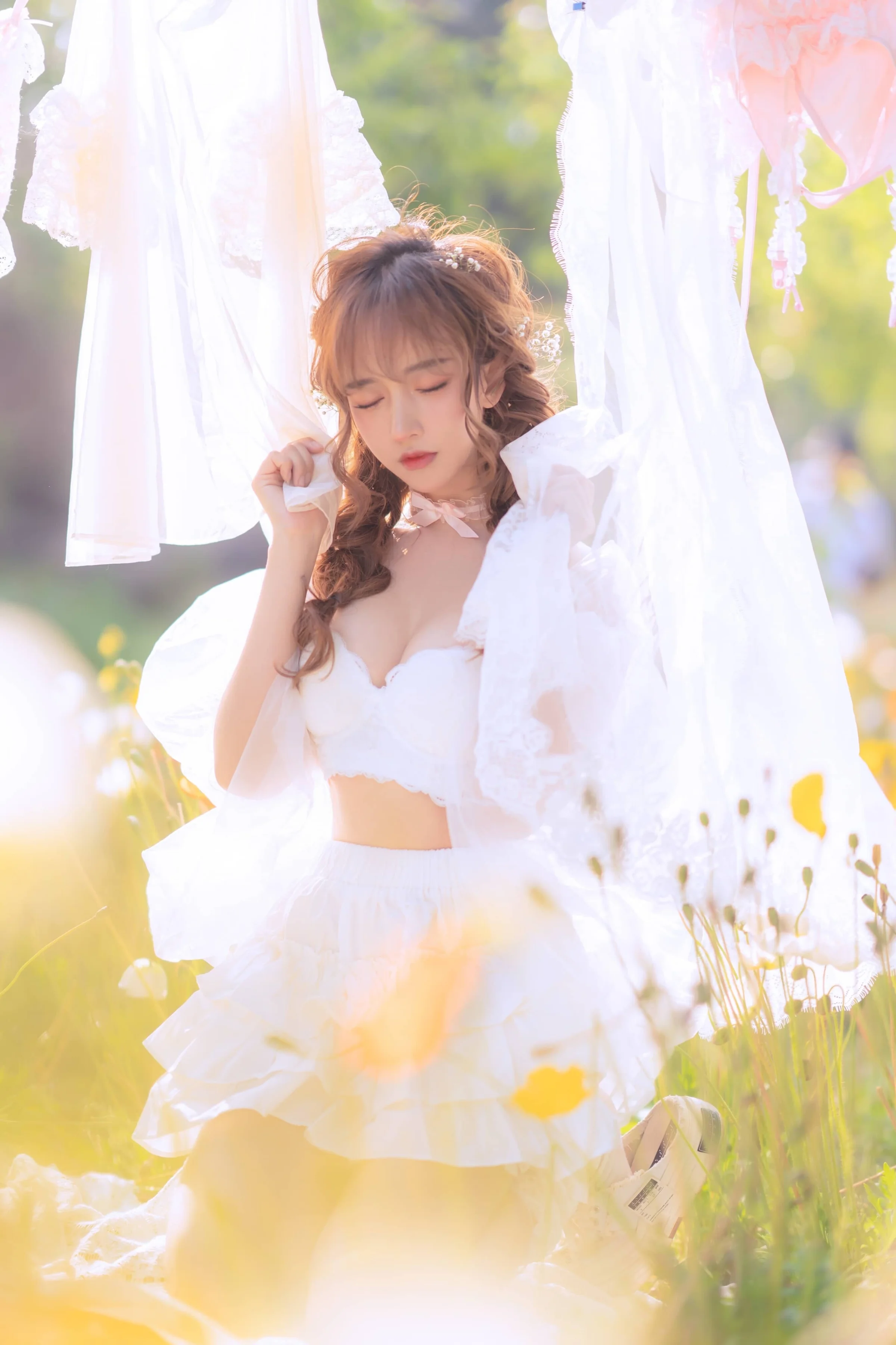 过期米线线喵 夏日限定 晒衣服 [41P]｜高清图片集