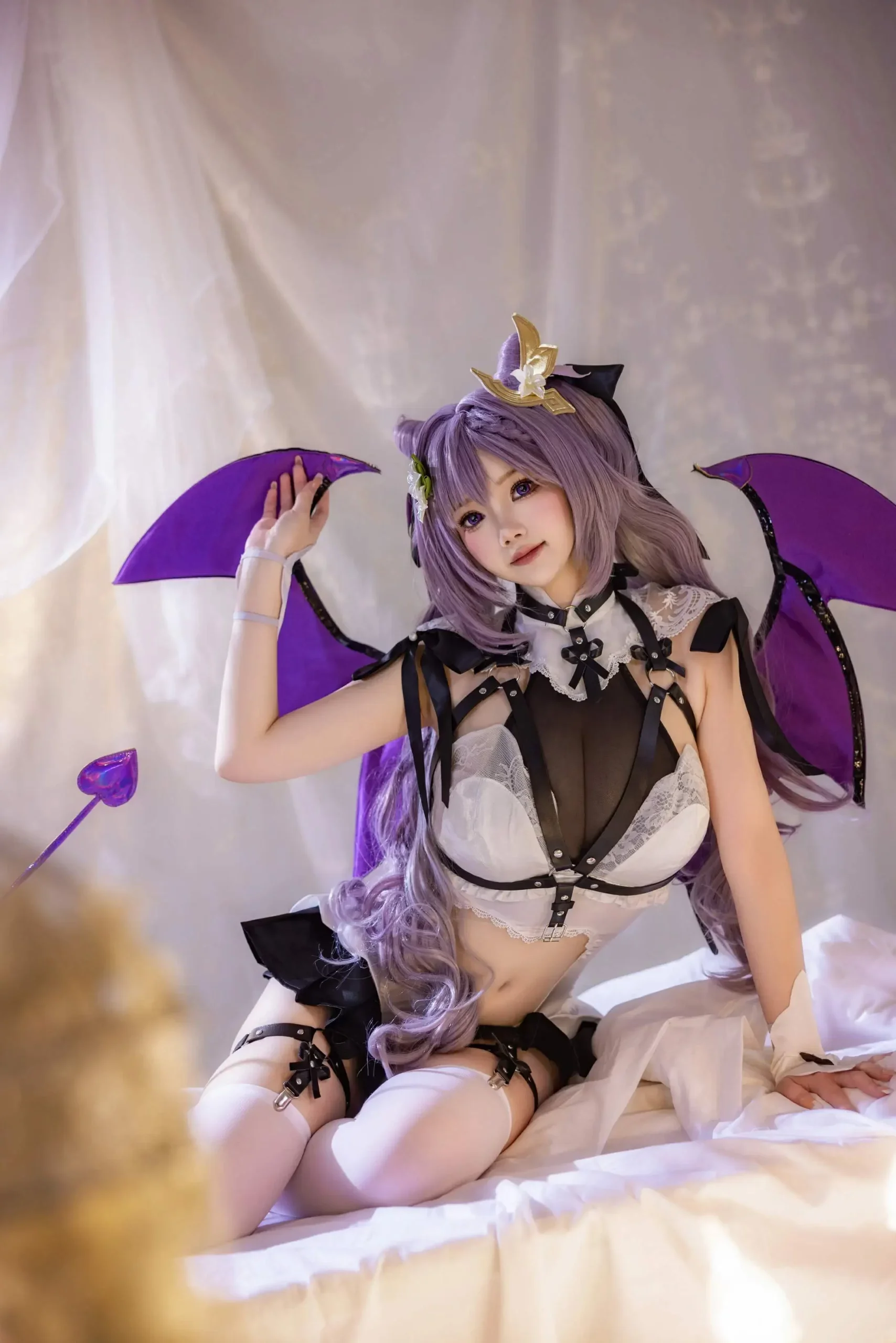 雪晴Astra – 刻晴恶魔拘束睡衣｜高清图片集