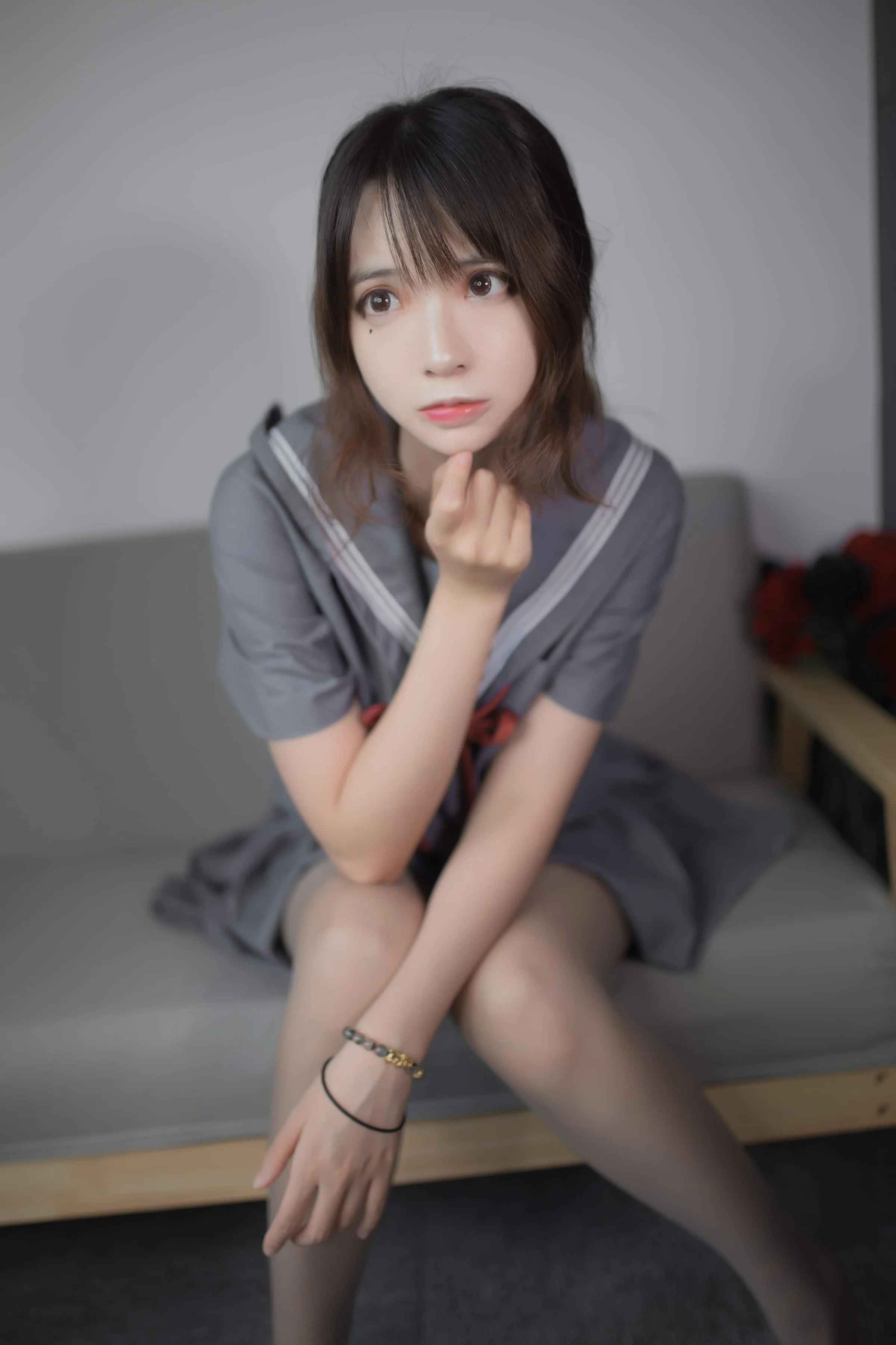 疯猫ss – 蓝灰JK [29P]｜高清图片集