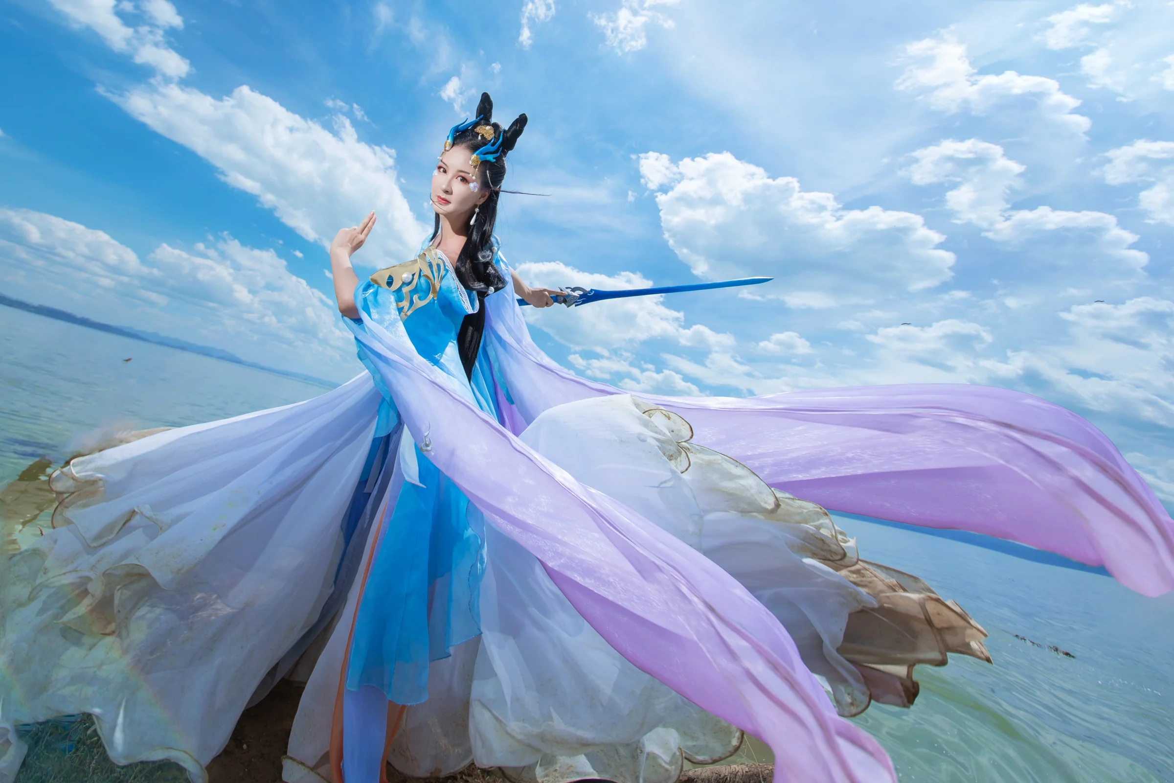 【COS写真正片/瑶音】天涯明月刀·画龙致雨