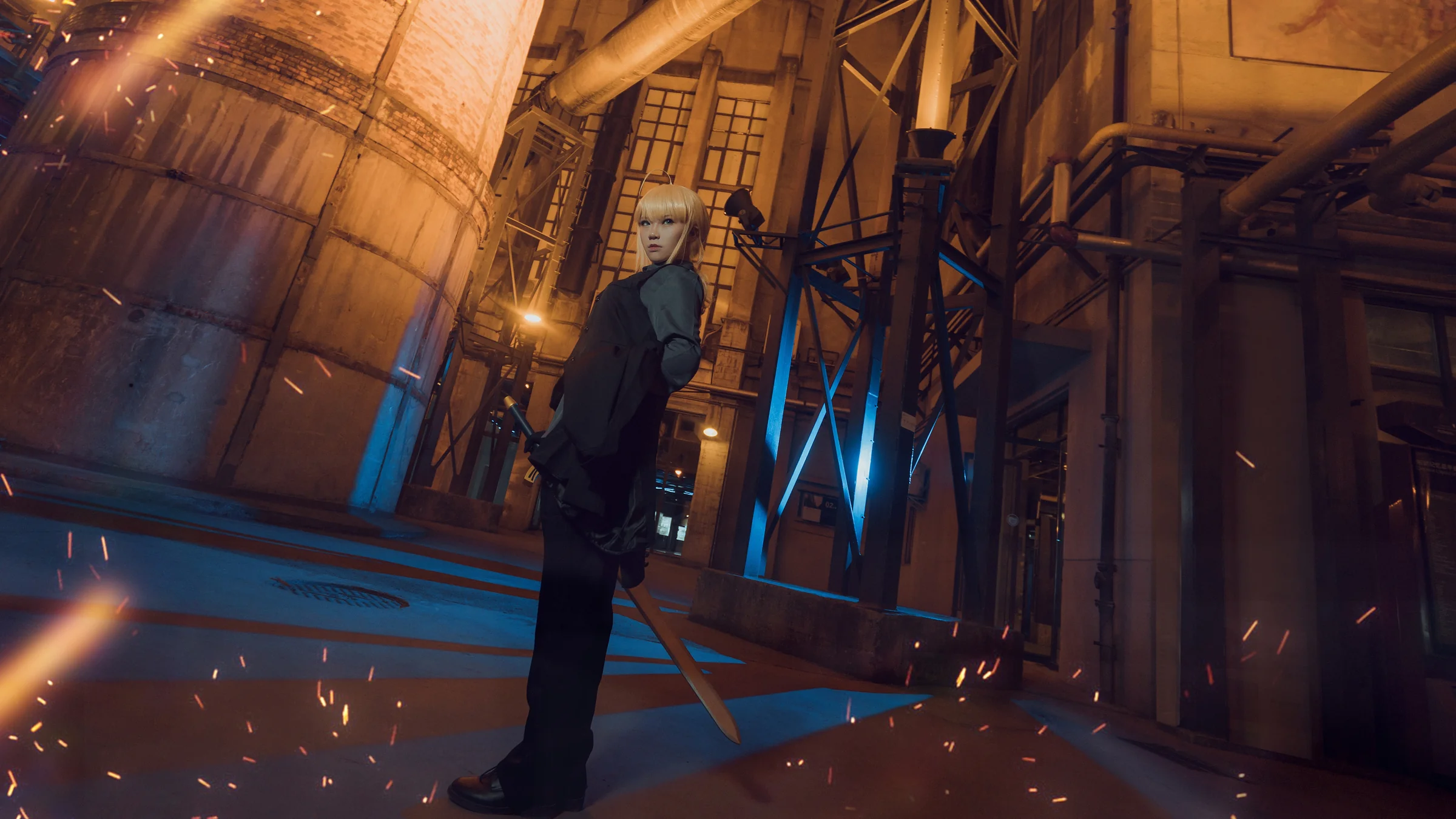 Fate/Zero——黑西装saber COS写真