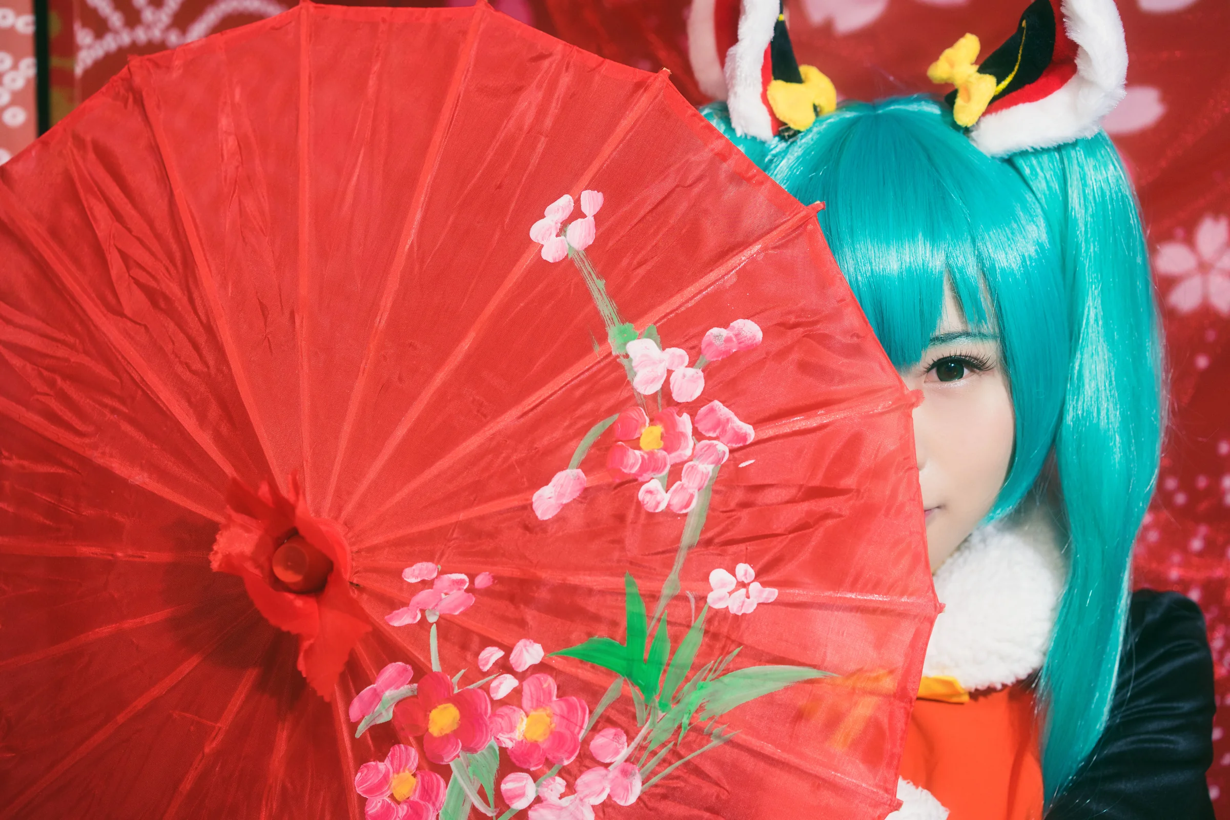 V家初音未来狮子舞COS写真