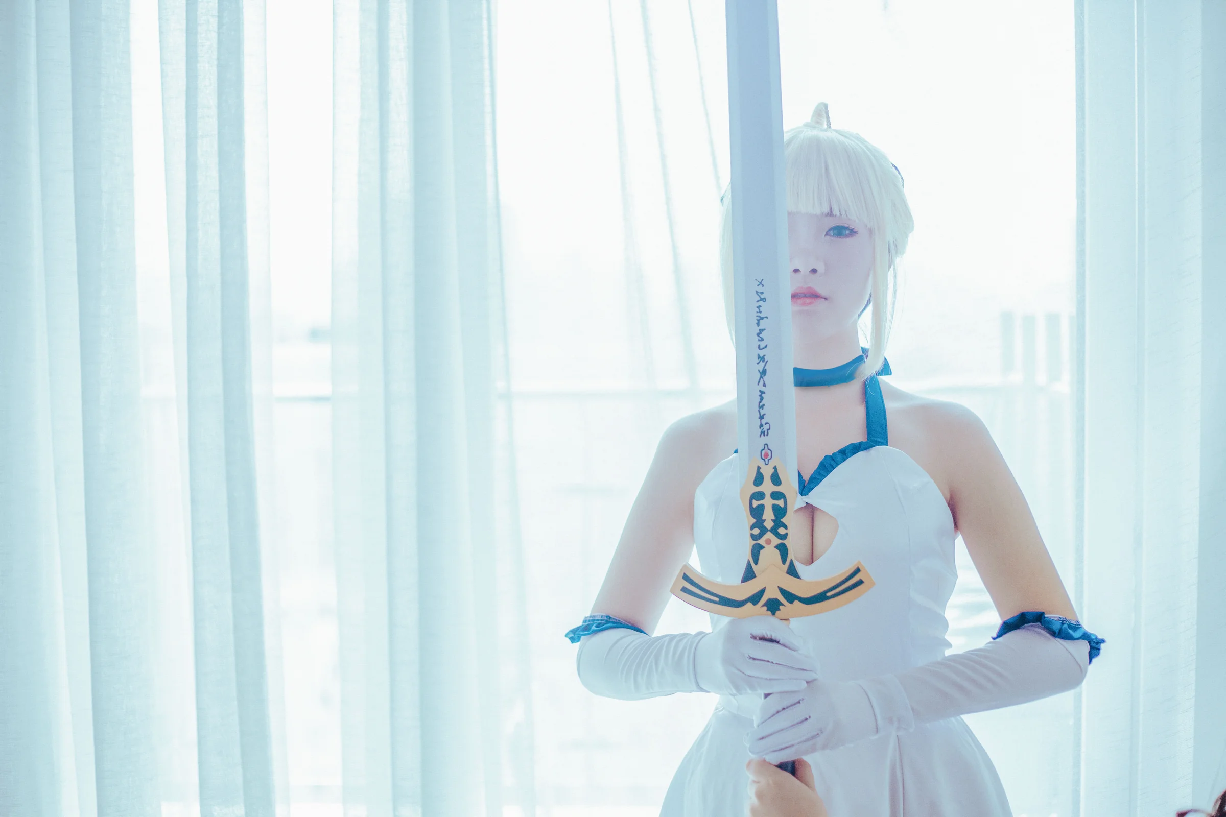 saber lily蓝百合COS写真