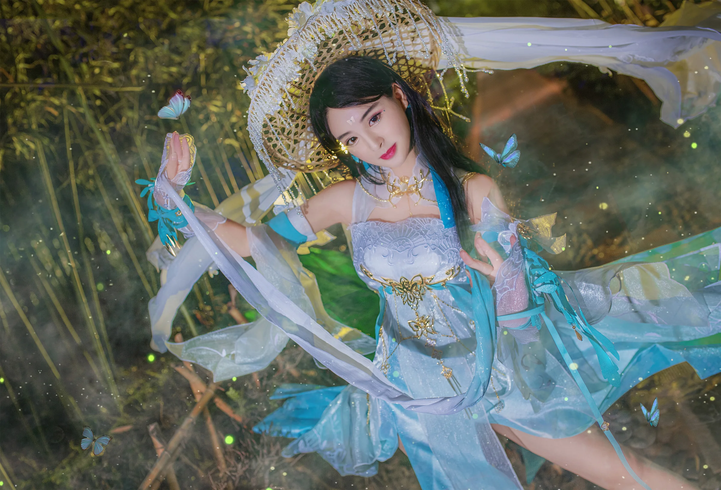 逆水寒素问·晚竹蝶影COS写真