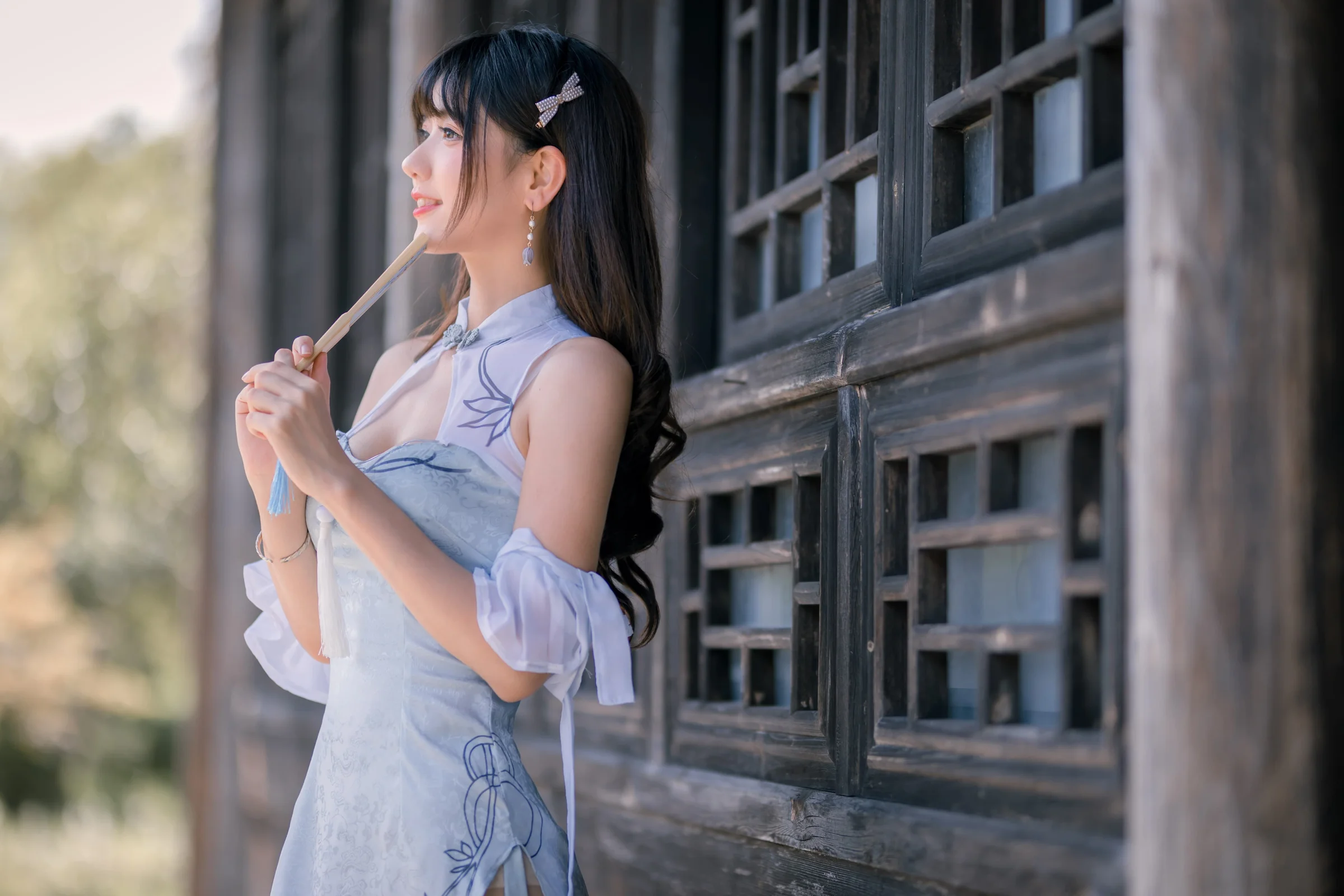陆卿卿 – 蓝色旗袍｜高清图片集